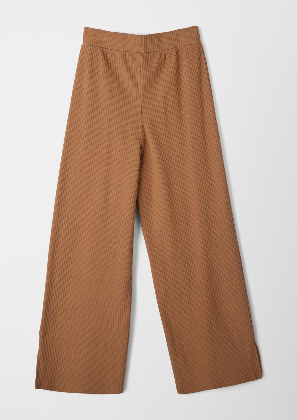 s.Oliver Regular: žebrové kalhoty se širokými nohavicemi
