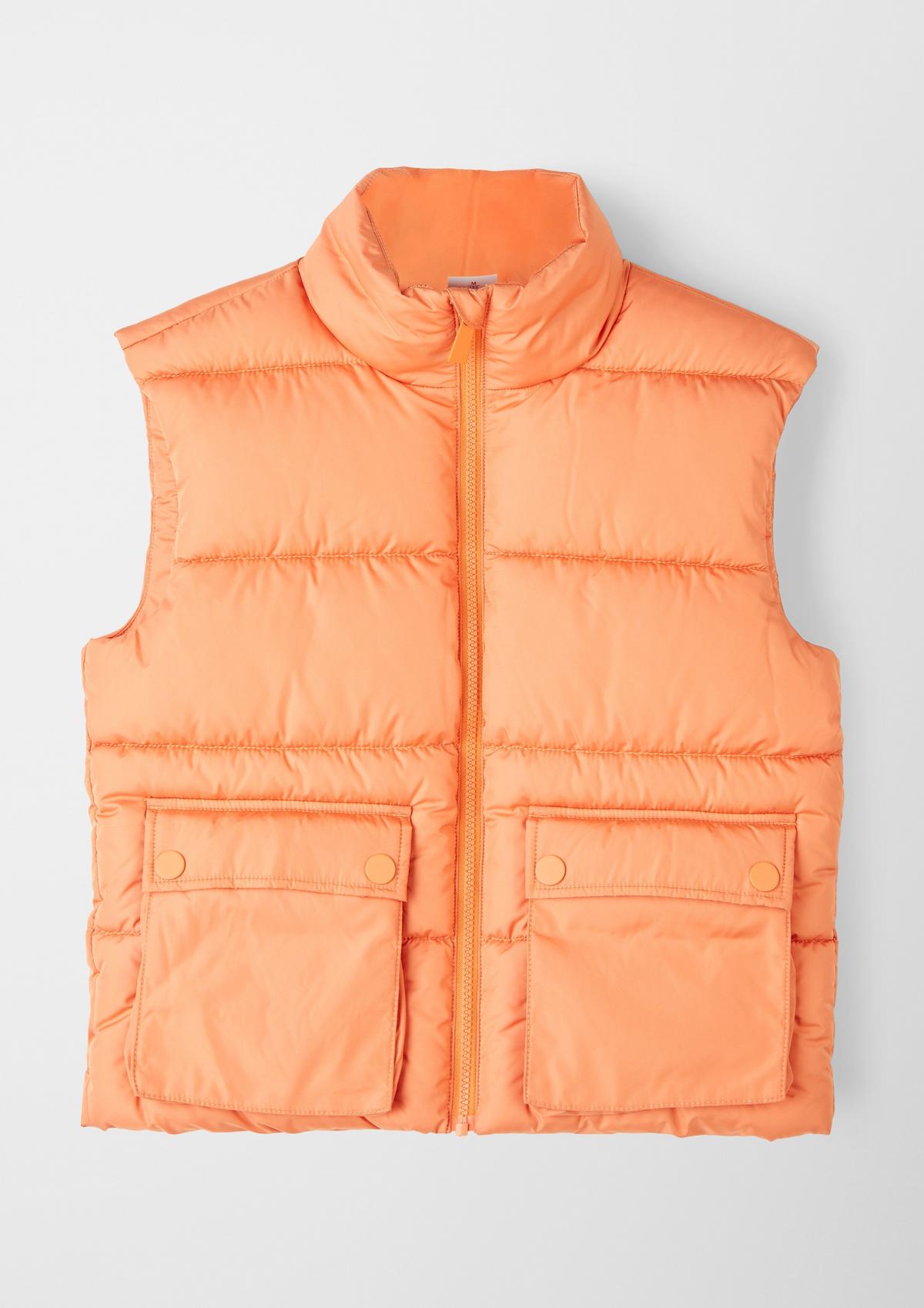 s.Oliver Quilted body warmer with a stand-up collar