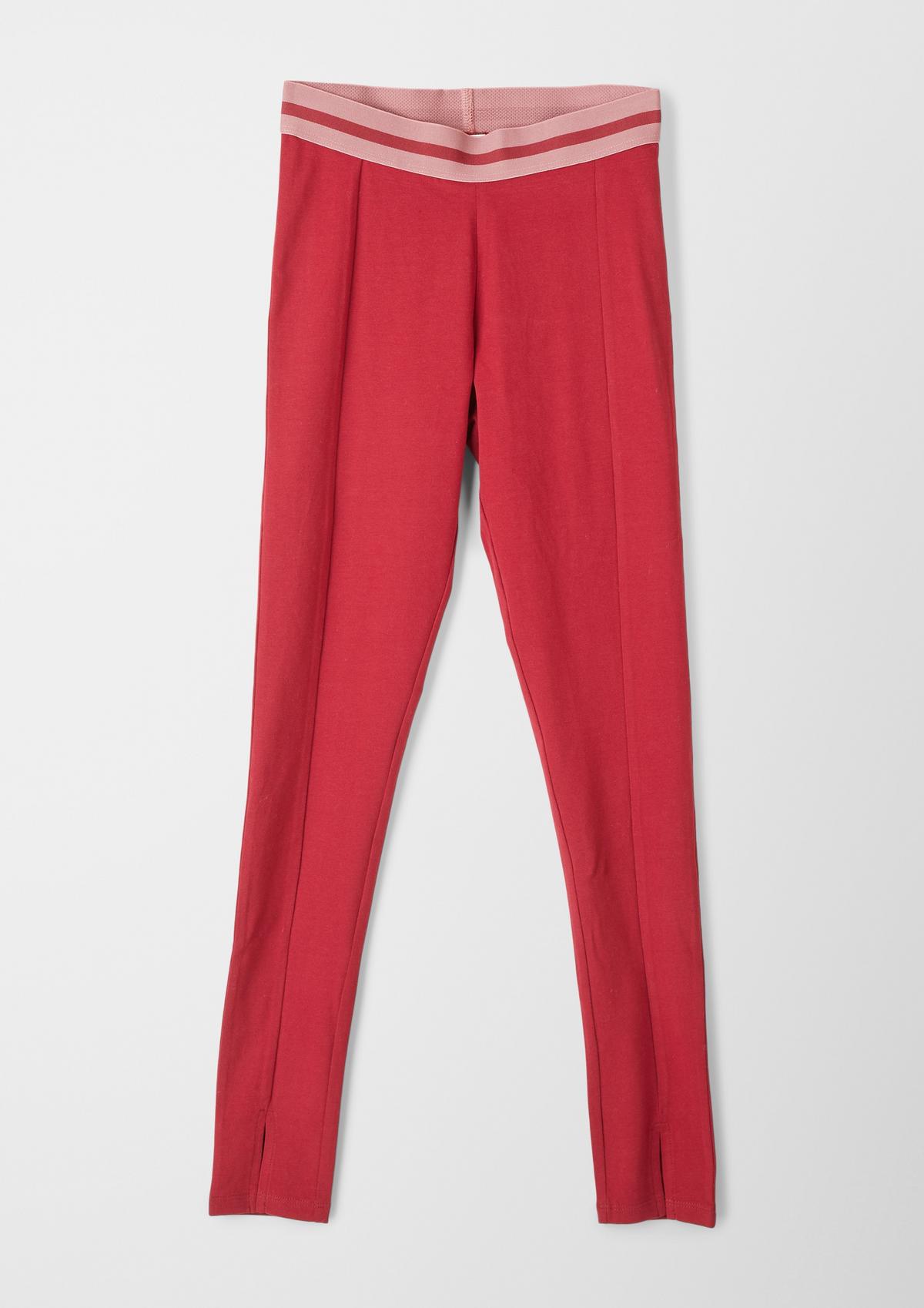 Slim fit: thermal fleece leggings - ruby