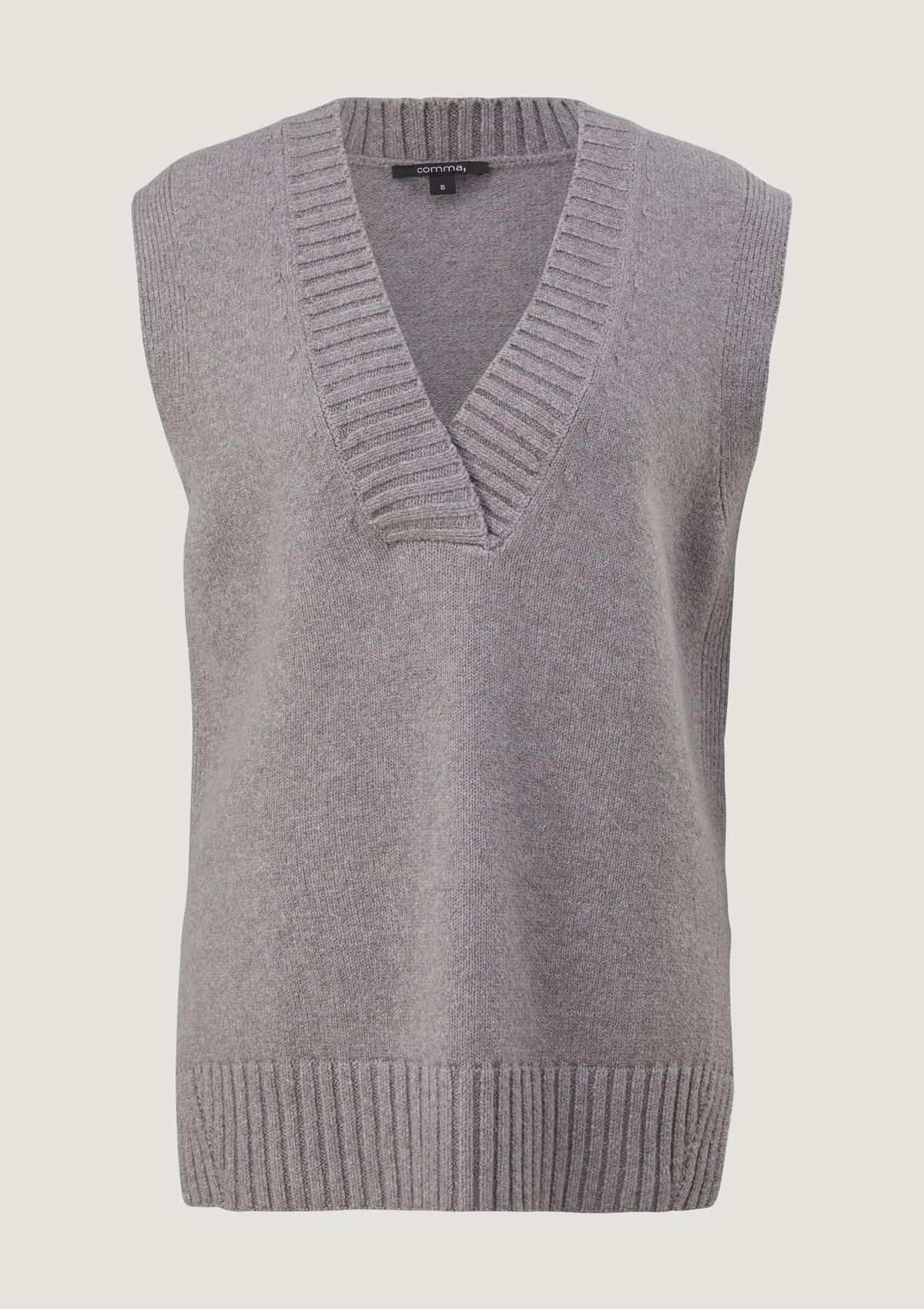 comma Sleeveless jumper with a percentage of wool