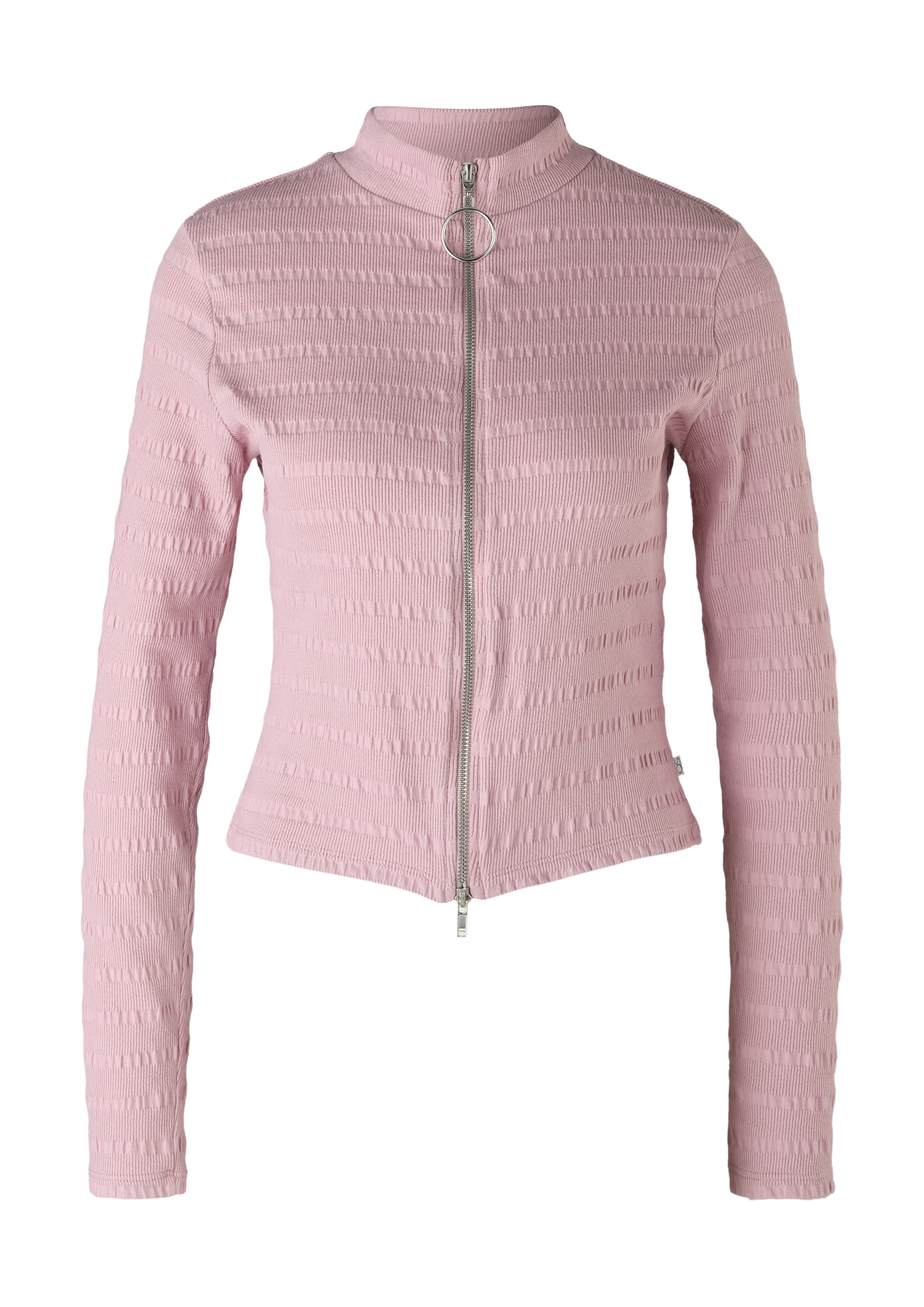 QS - Jacke mit Strukturmuster, Damen, Rosa