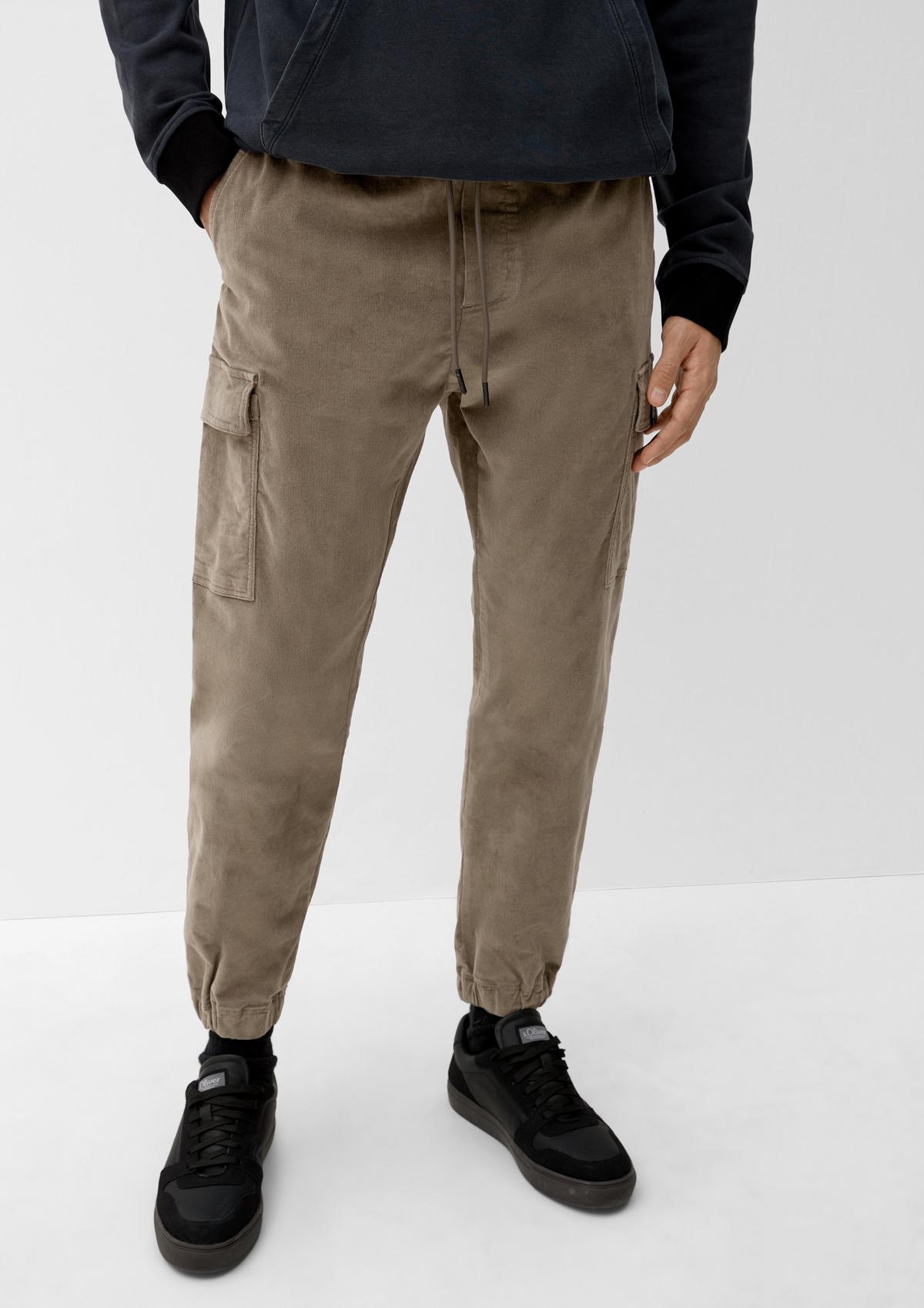 s.Oliver Loose fit: tracksuit bottoms in needlecord