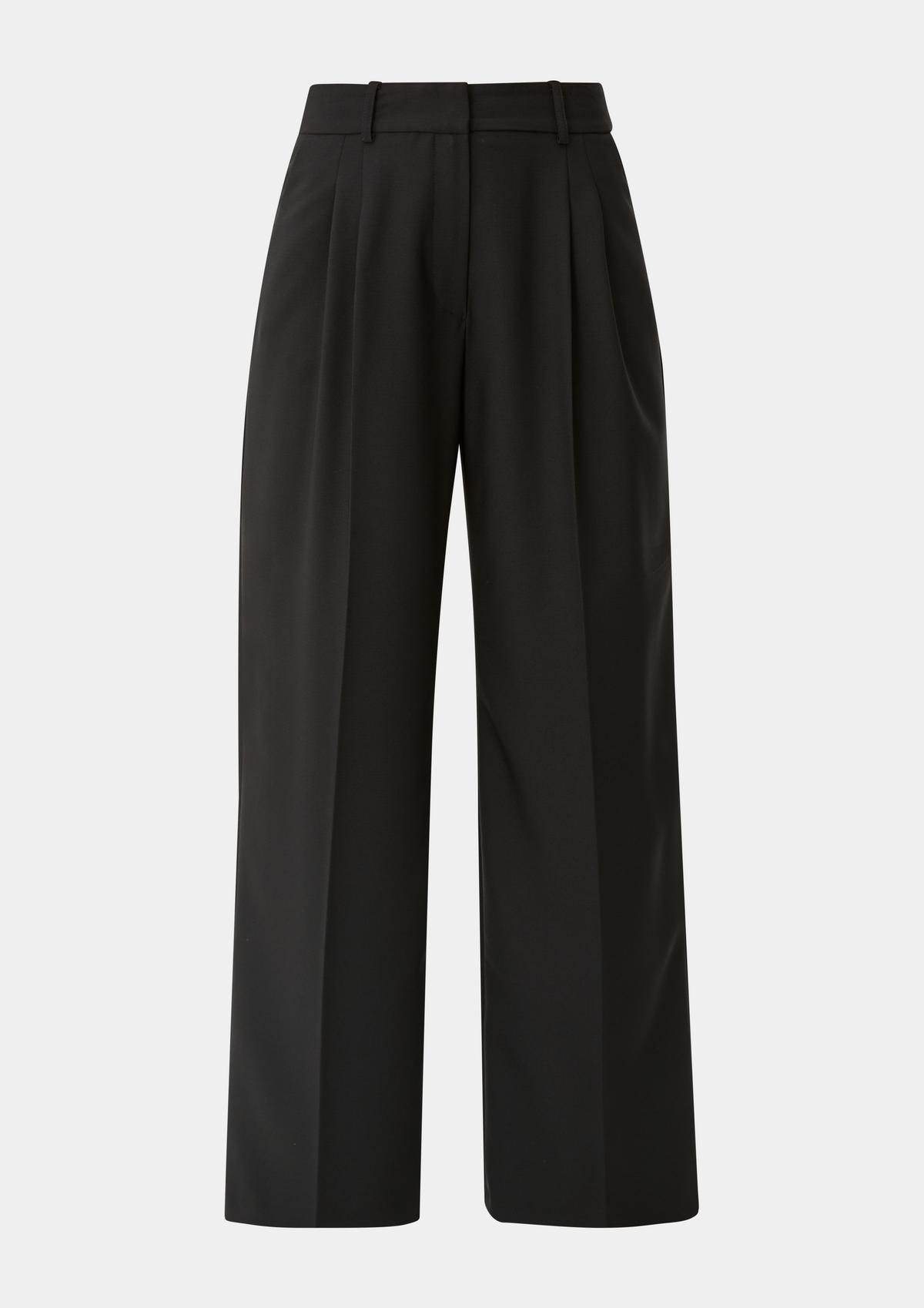 s.Oliver Regular fit: high-waisted crêpe trousers