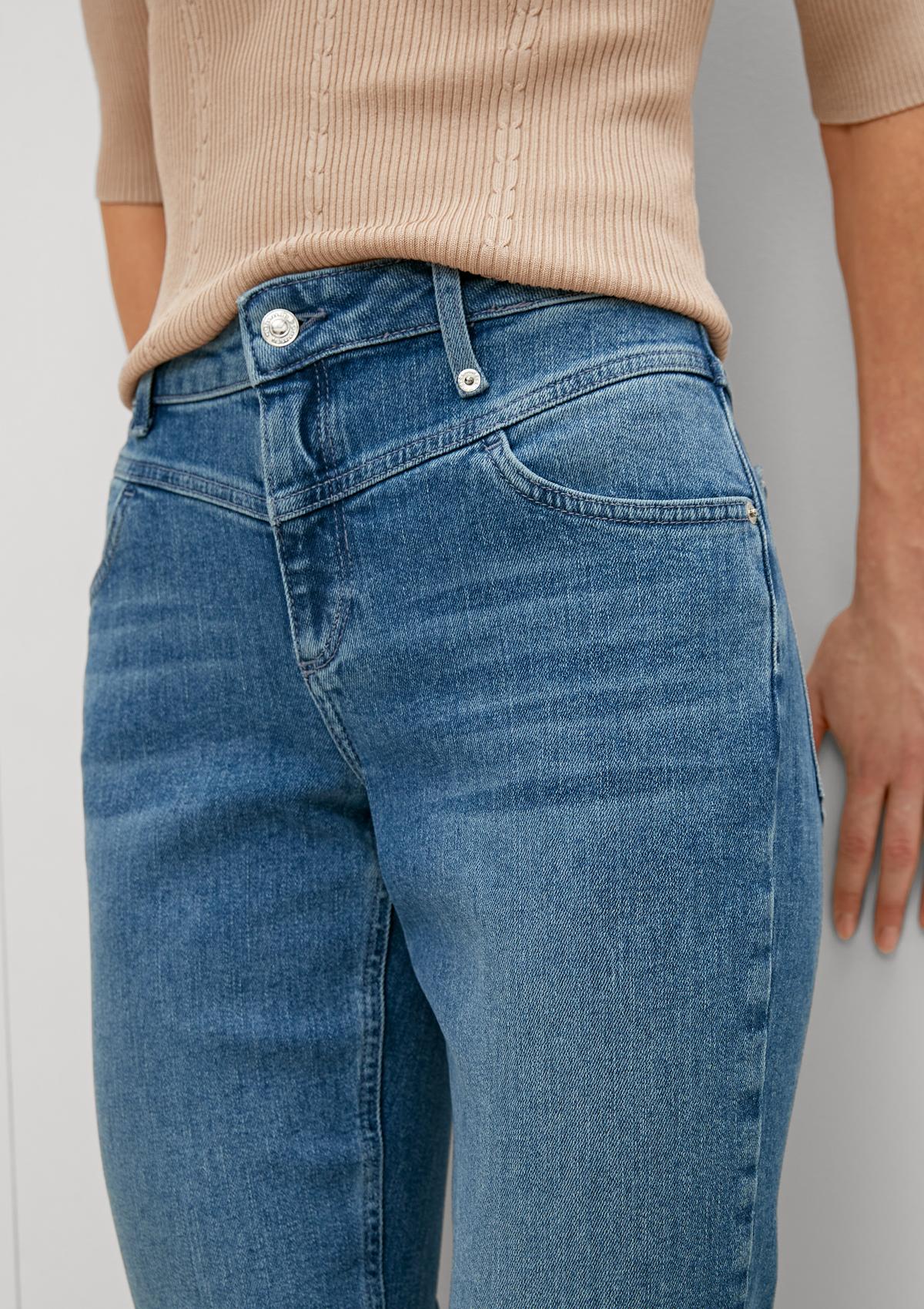 comma Regular fit: jeans with a saddle yoke