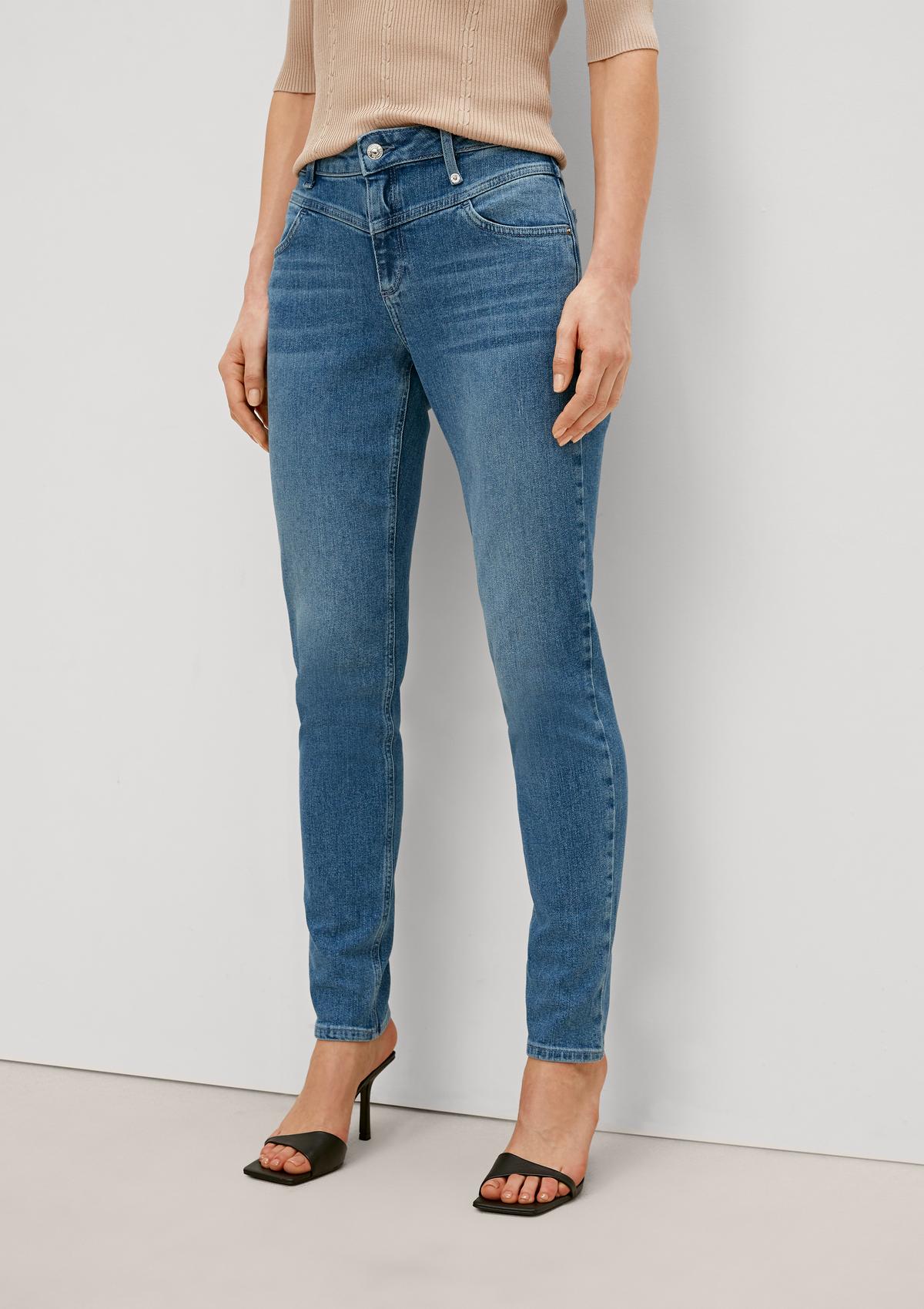 comma Regular fit: jeans with a saddle yoke