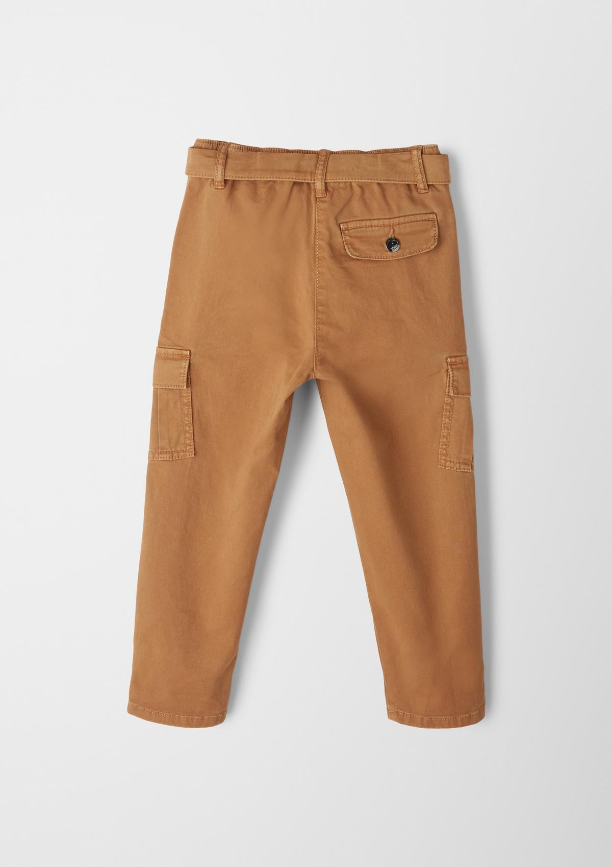 s.Oliver Cargo trousers with a tie-around belt
