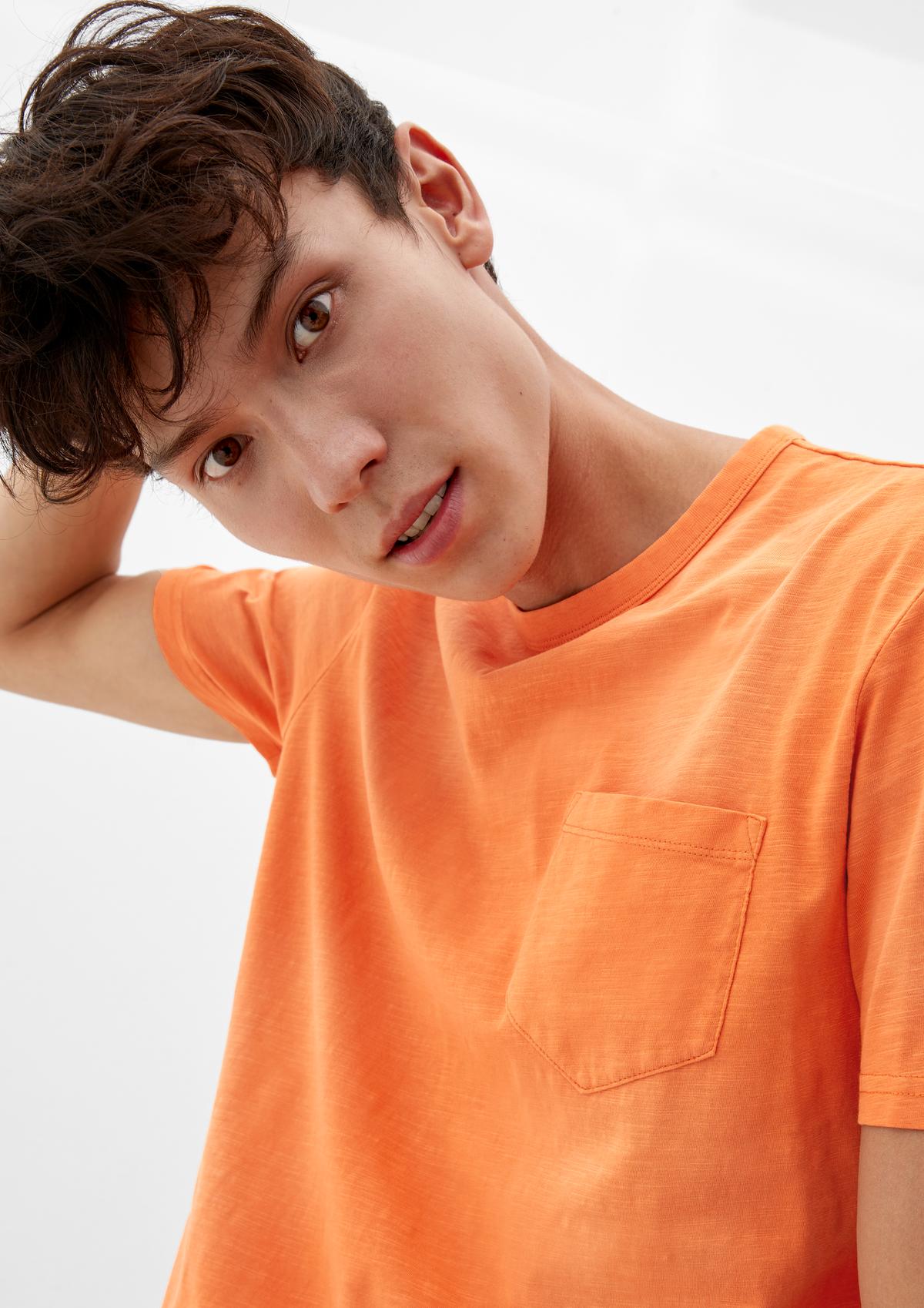 orange - pocket a with breast T-shirt