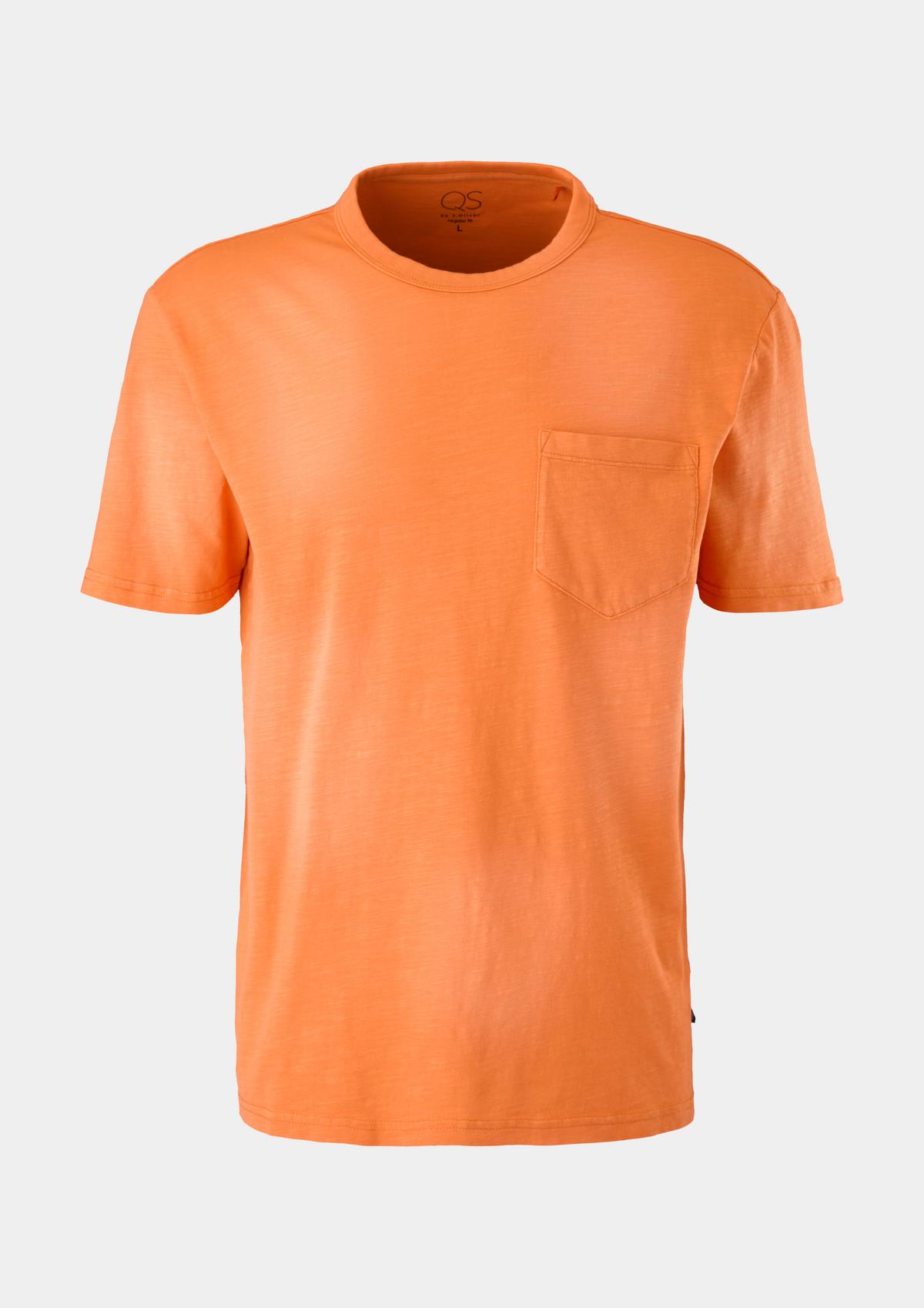 with orange a breast pocket - T-shirt