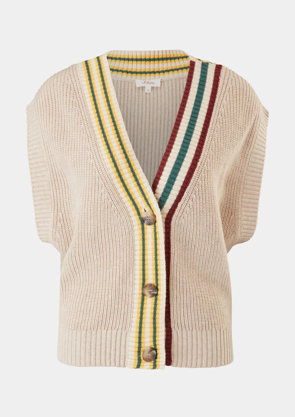 s.Oliver Knitted body warmer with stripes