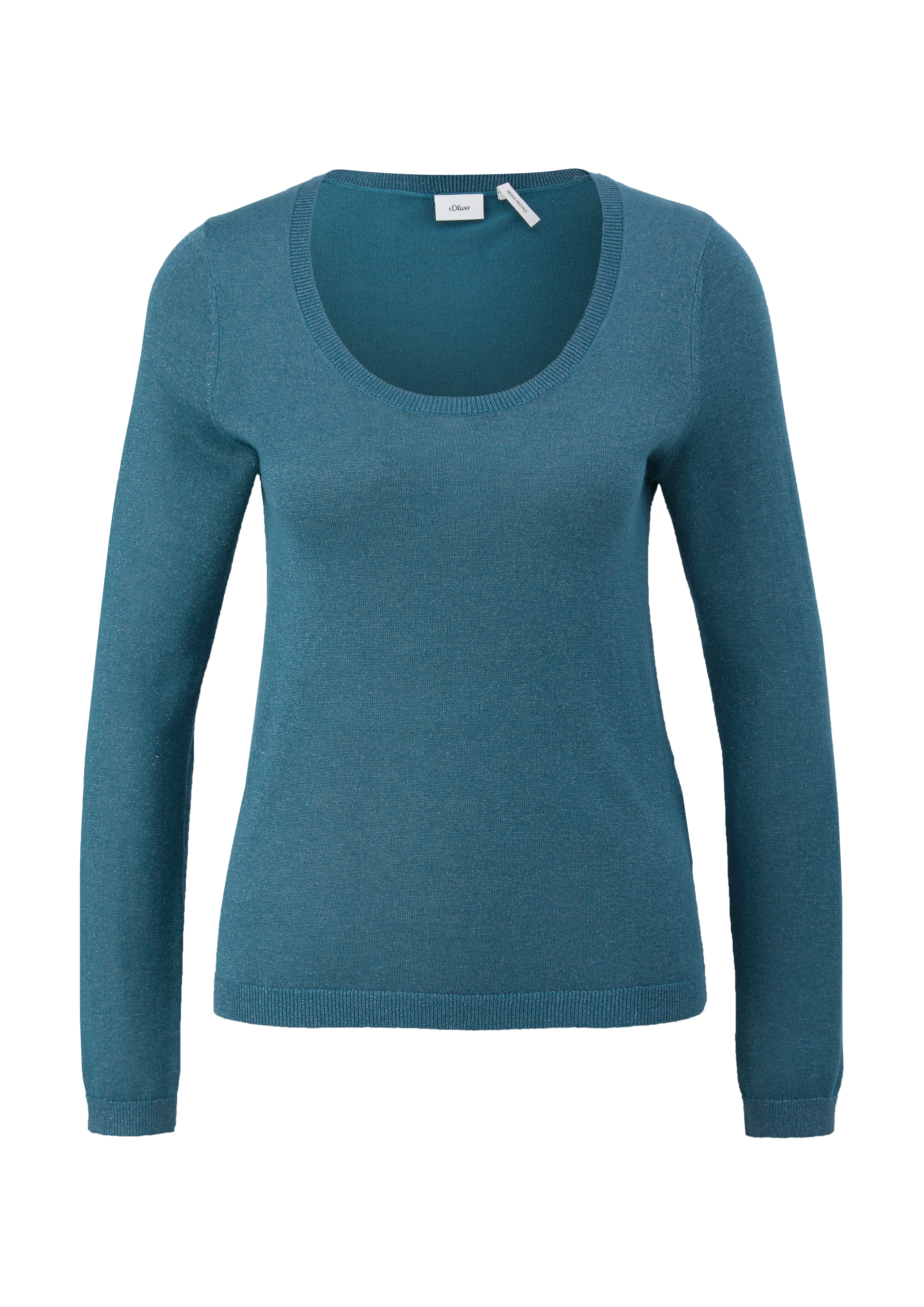 s.Oliver - Strickpullover mit Glitzergarn, Damen, Blau