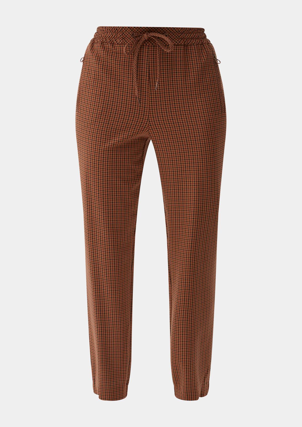 s.Oliver Relaxed fit: check 7/8-length tracksuit bottoms