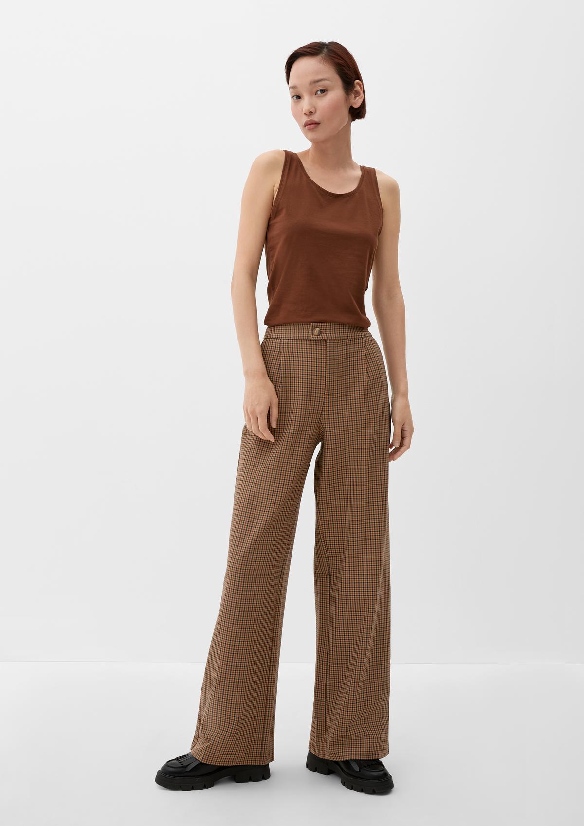 s.Oliver Bi-stretch trousers with waist pleats