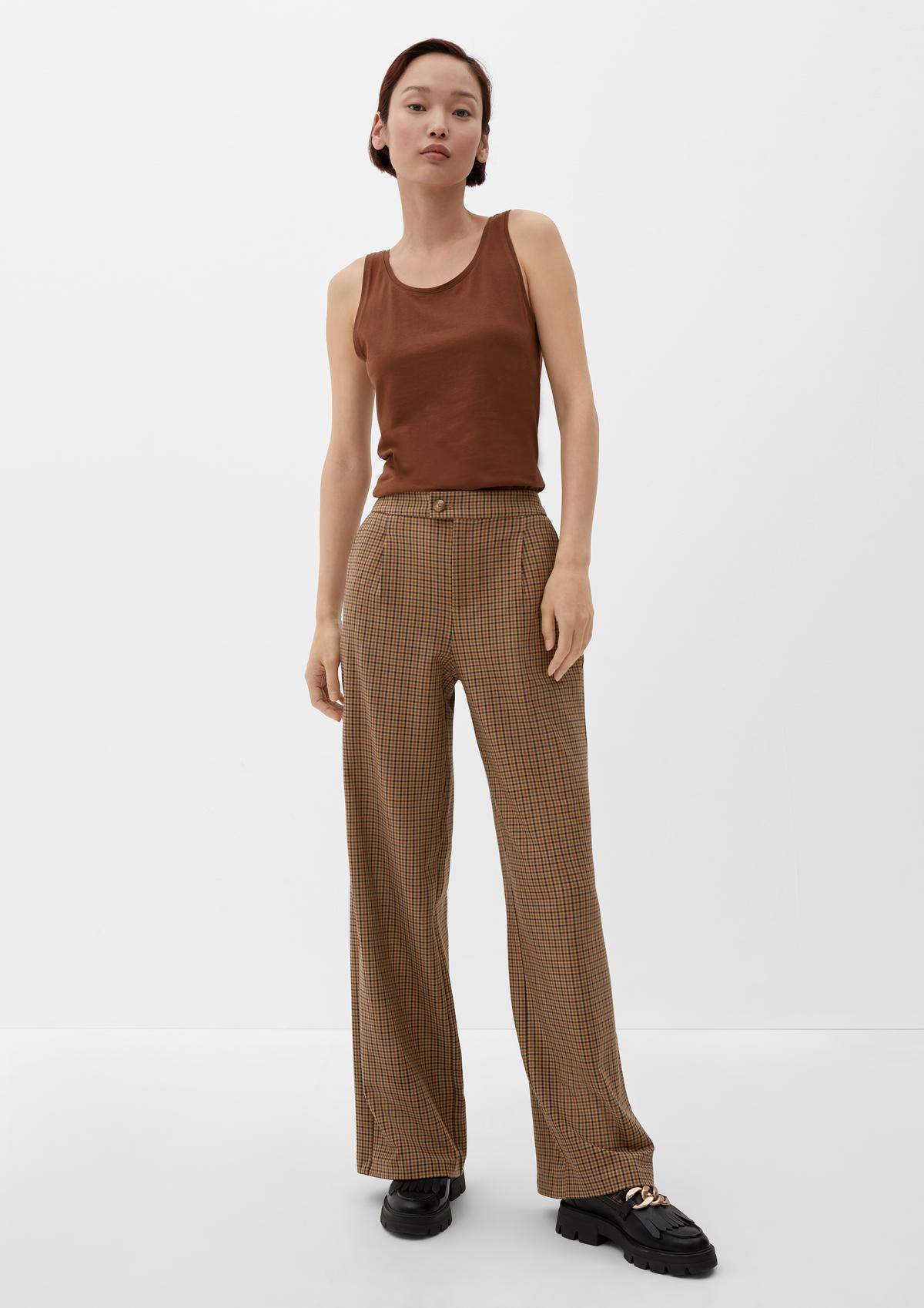 s.Oliver Bi-stretch trousers with waist pleats