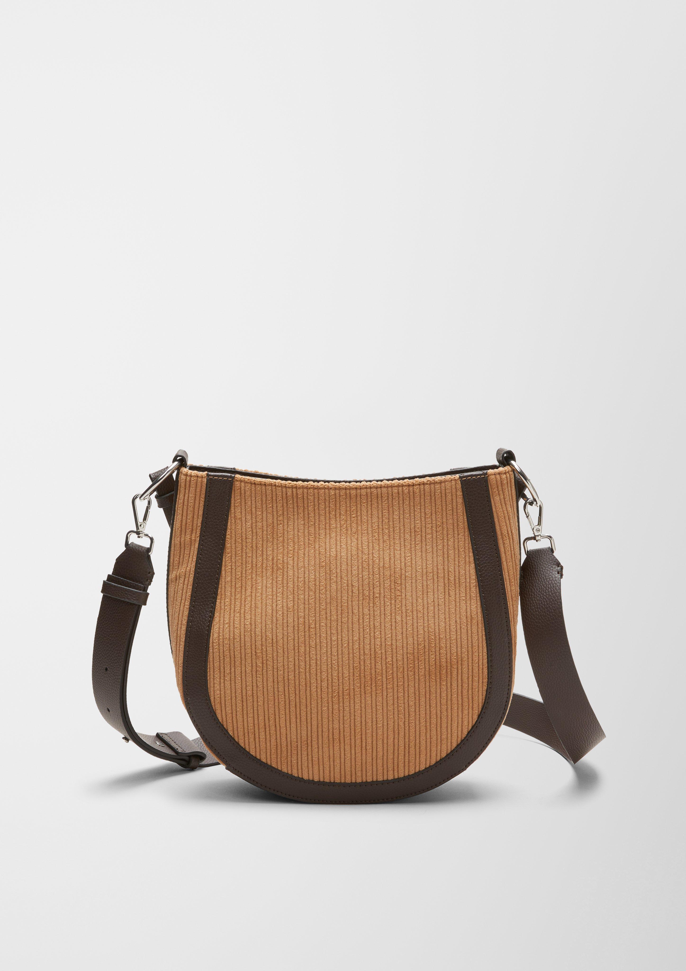 S.Oliver Hobo Bag aus Cord und Lederimitat