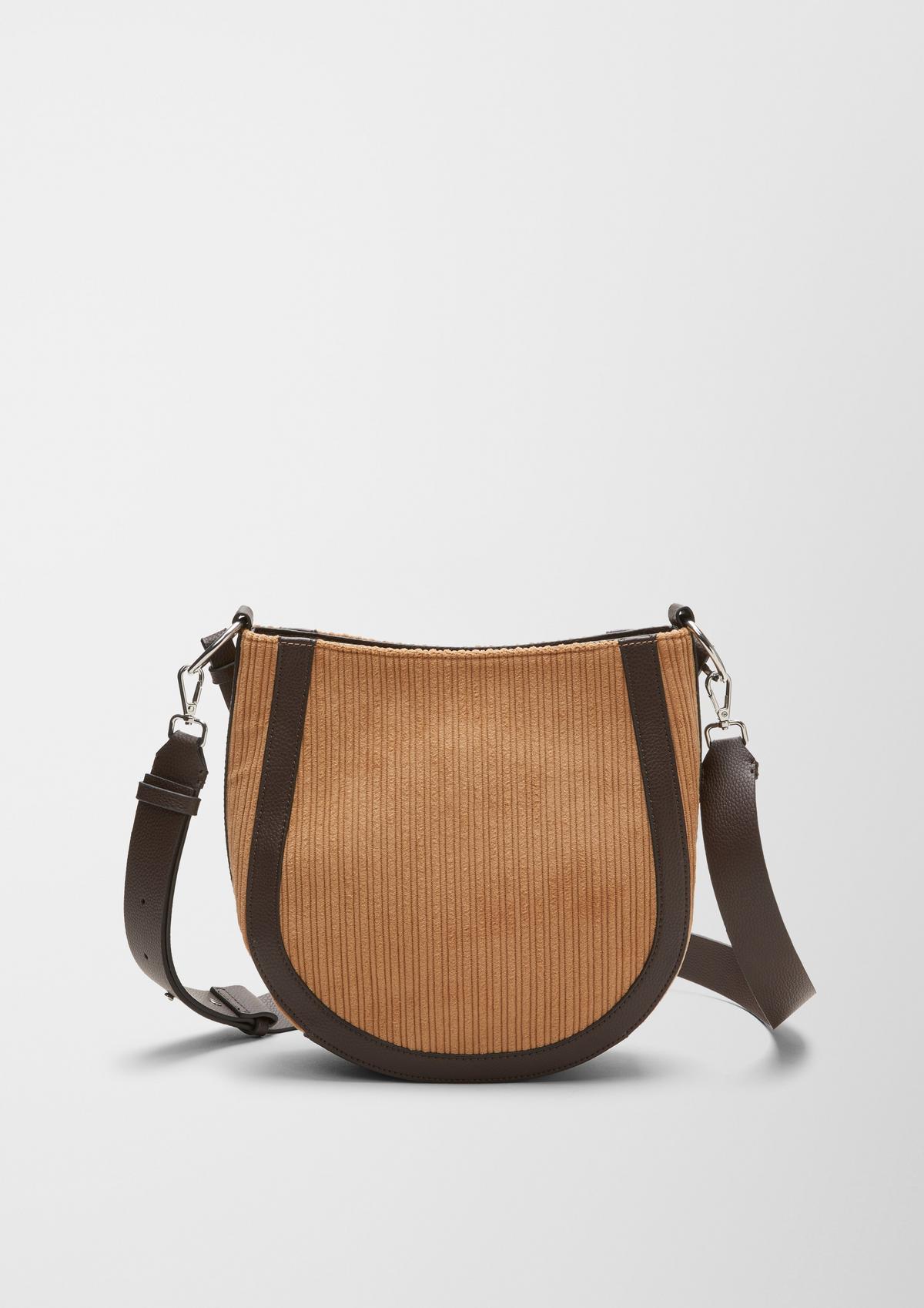 s.Oliver Hobo bag made of corduroy and faux leather