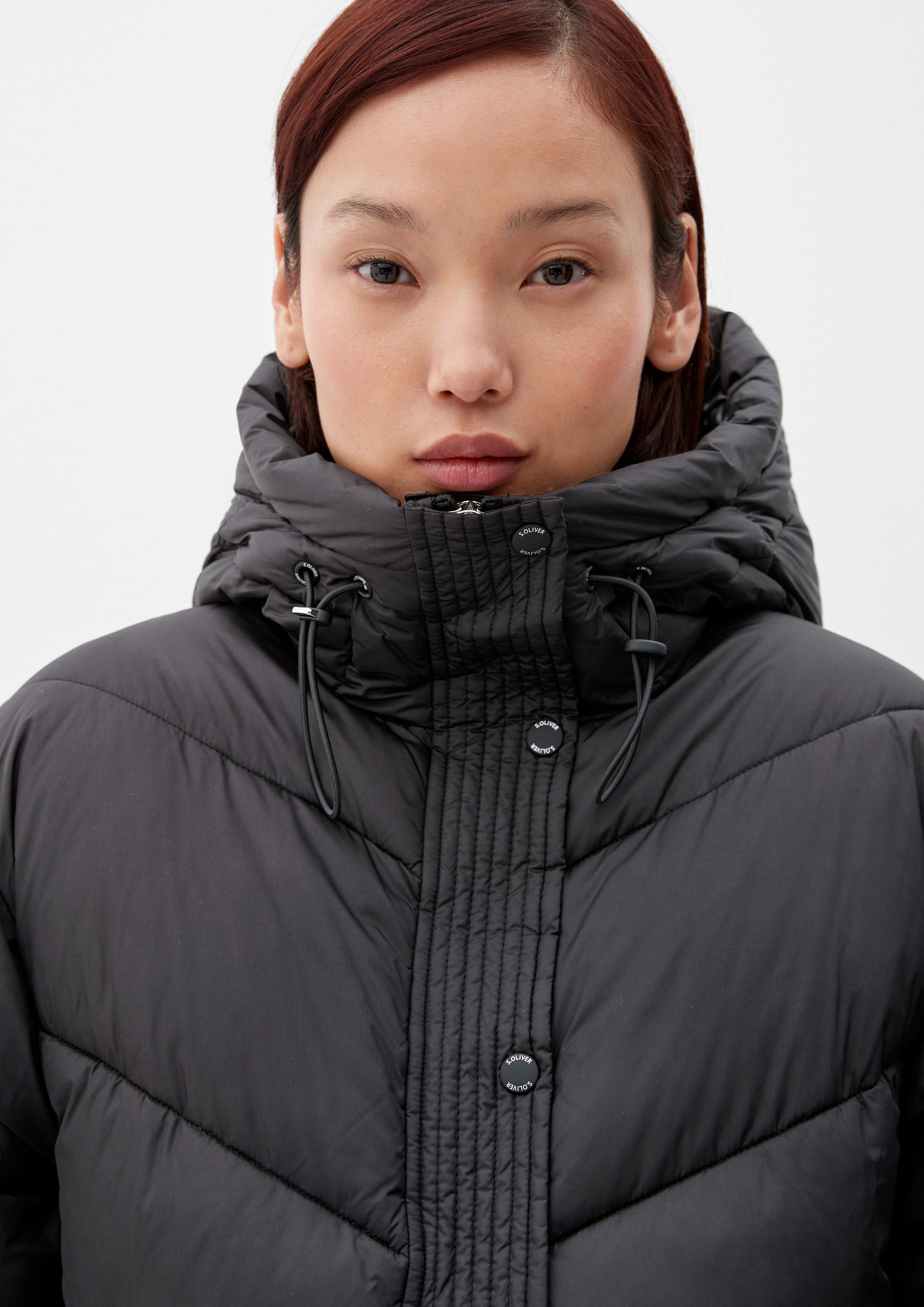 Warm padded puffer jacket - offwhite
