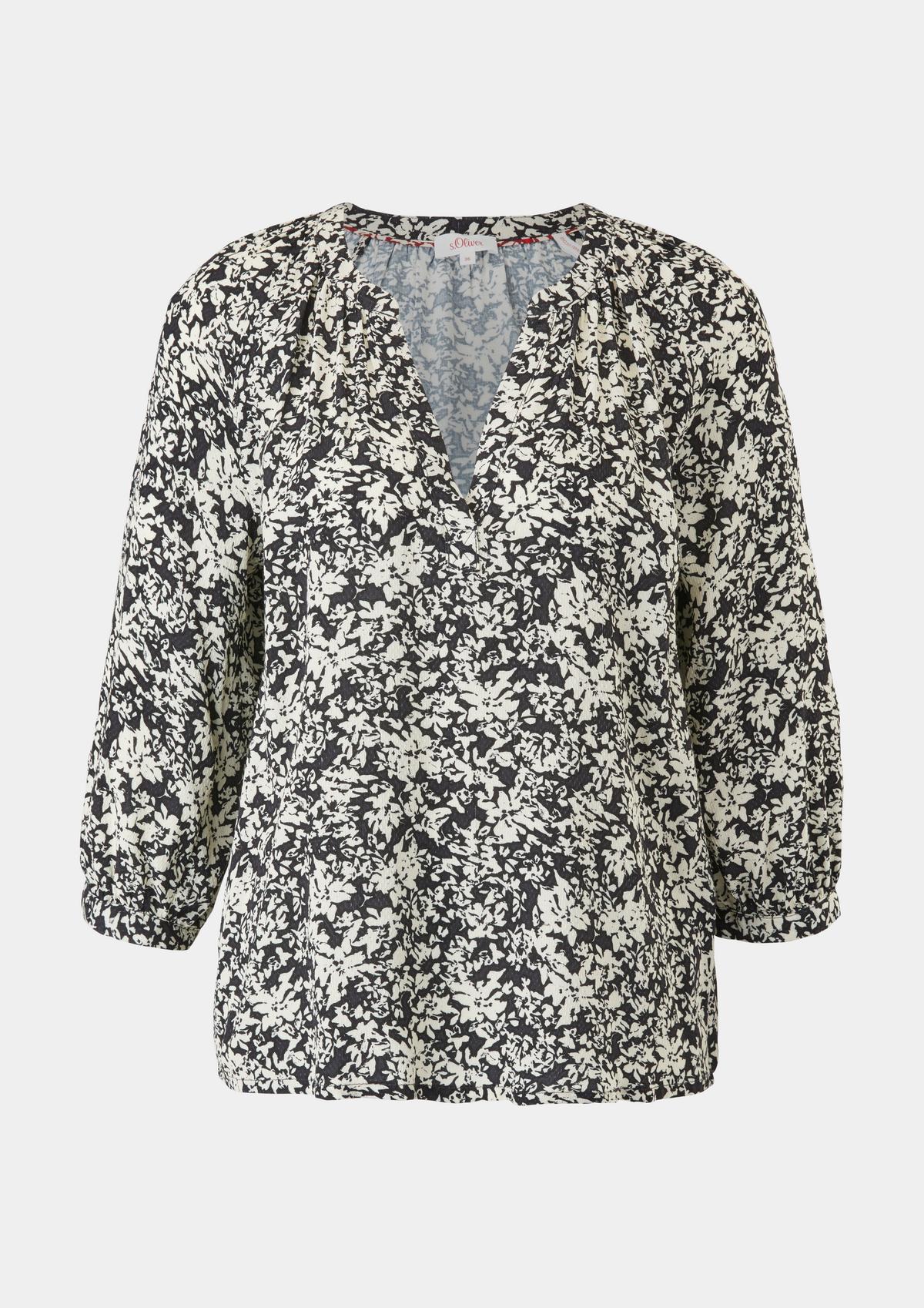 s.Oliver Patterned blouse with a dobby texture