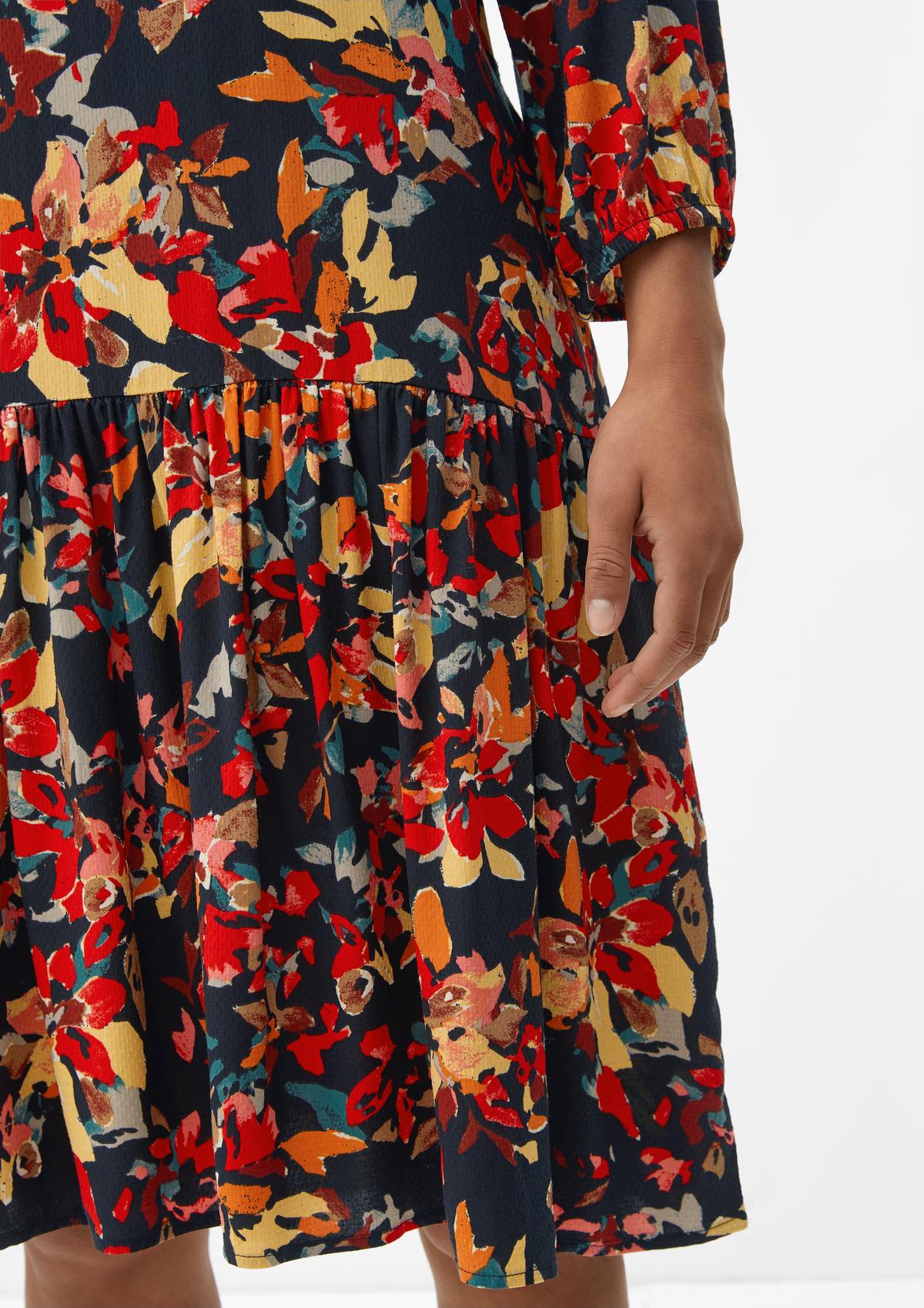 s.Oliver Patterned dress with flounce