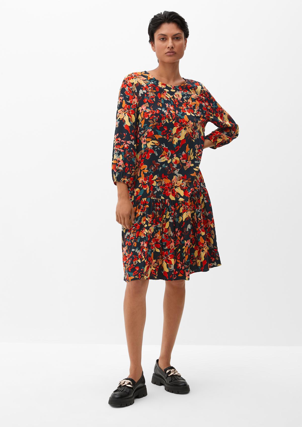 s.Oliver Patterned dress with flounce