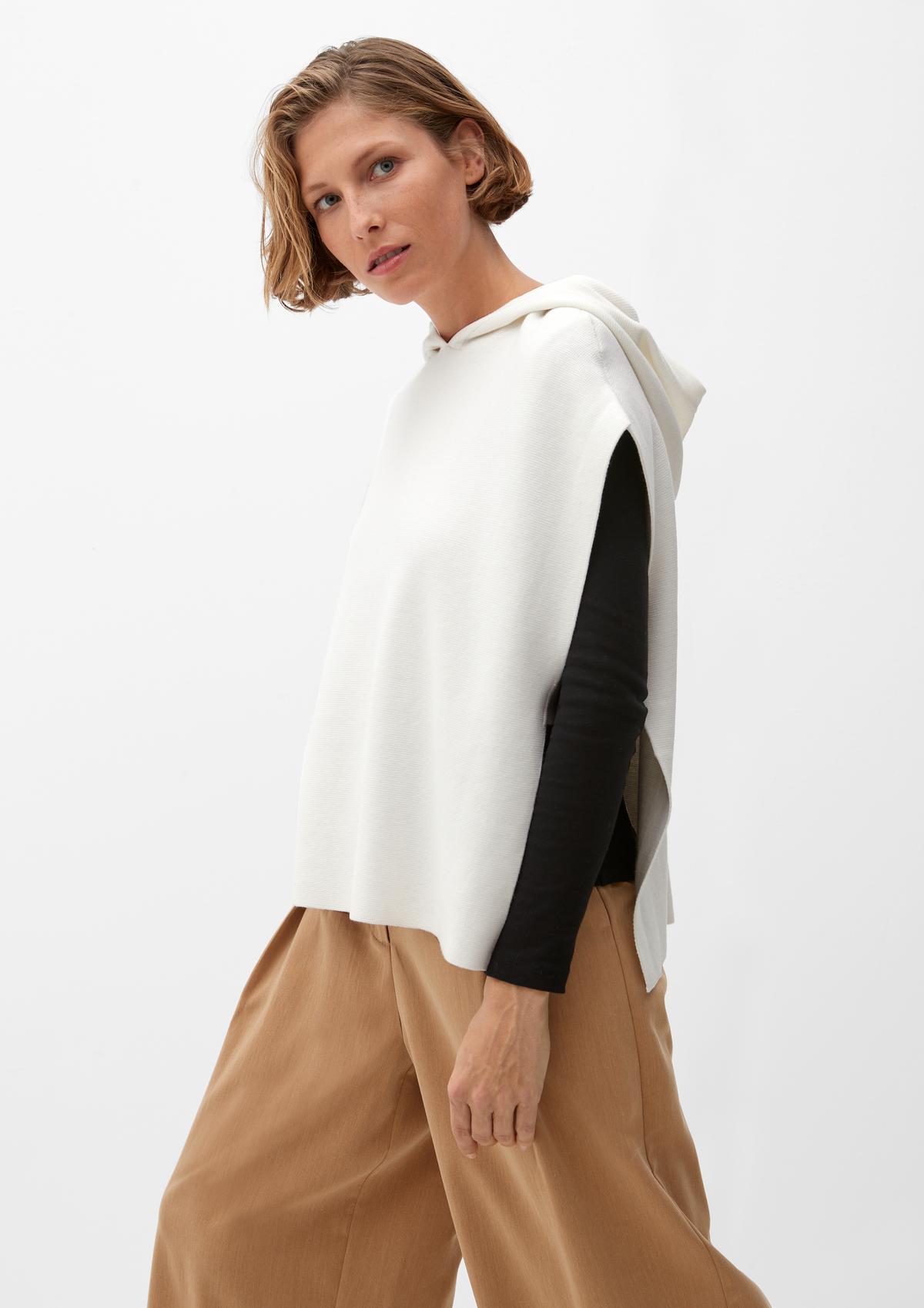 s.Oliver Knit poncho with a hood