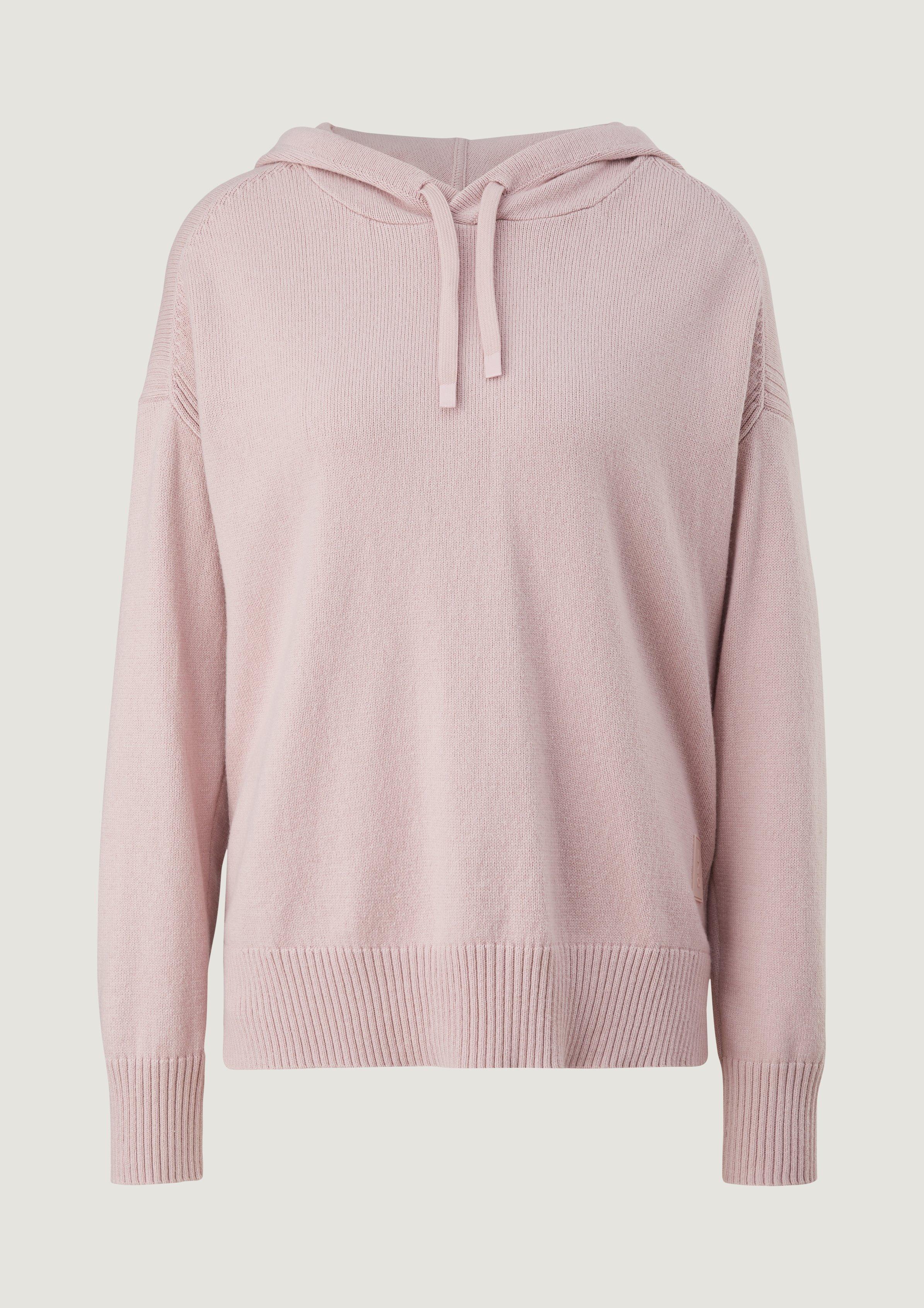 Knitted jumper with a hood soft rose Comma