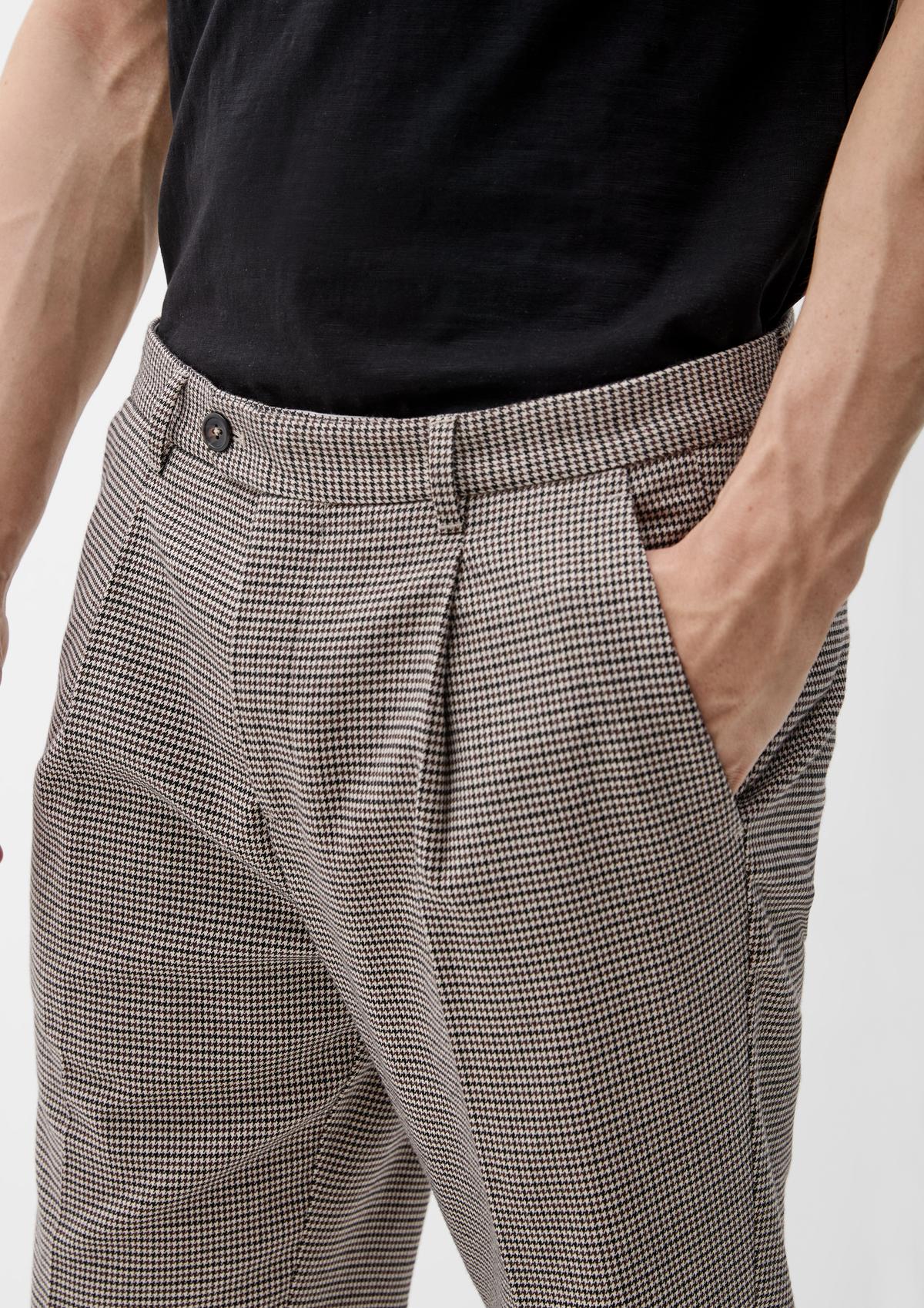 s.Oliver Slim : pantalon à pinces animé d’un motif