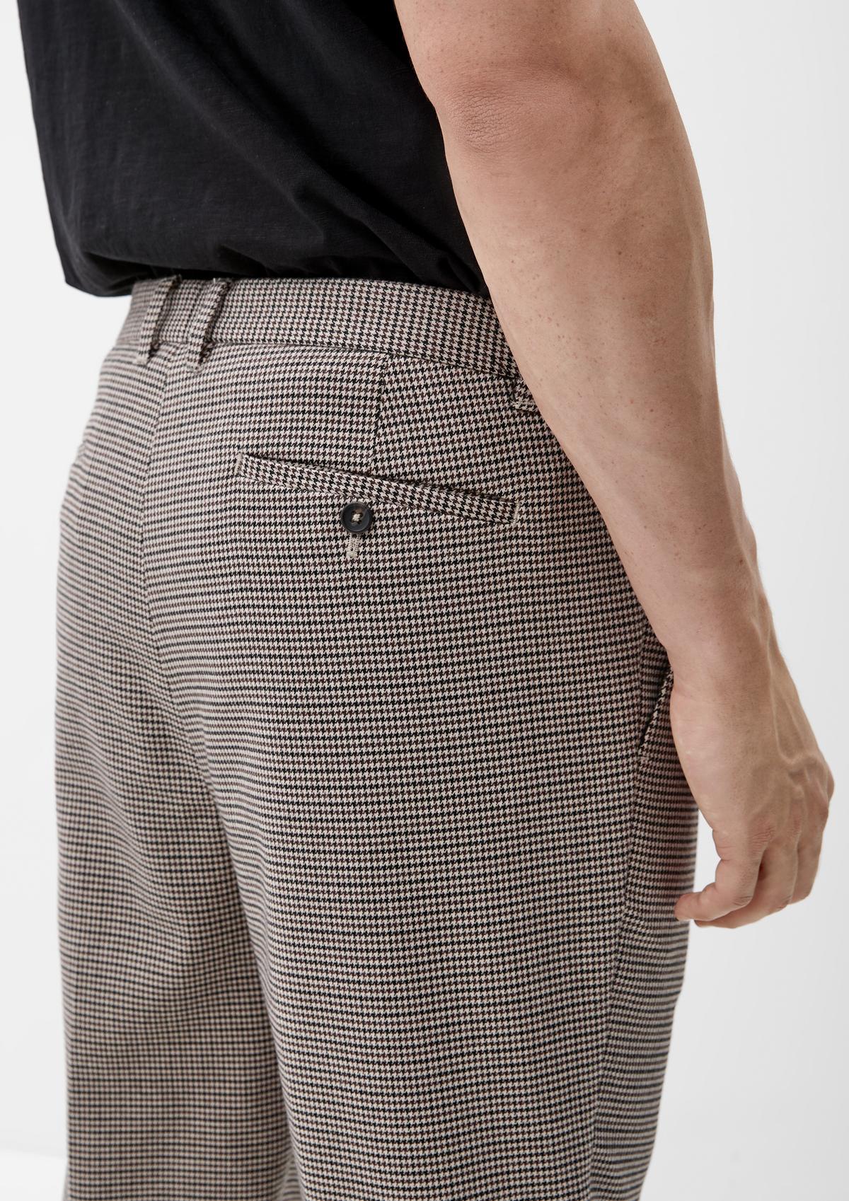 s.Oliver Slim fit: patterned waist-pleat trousers