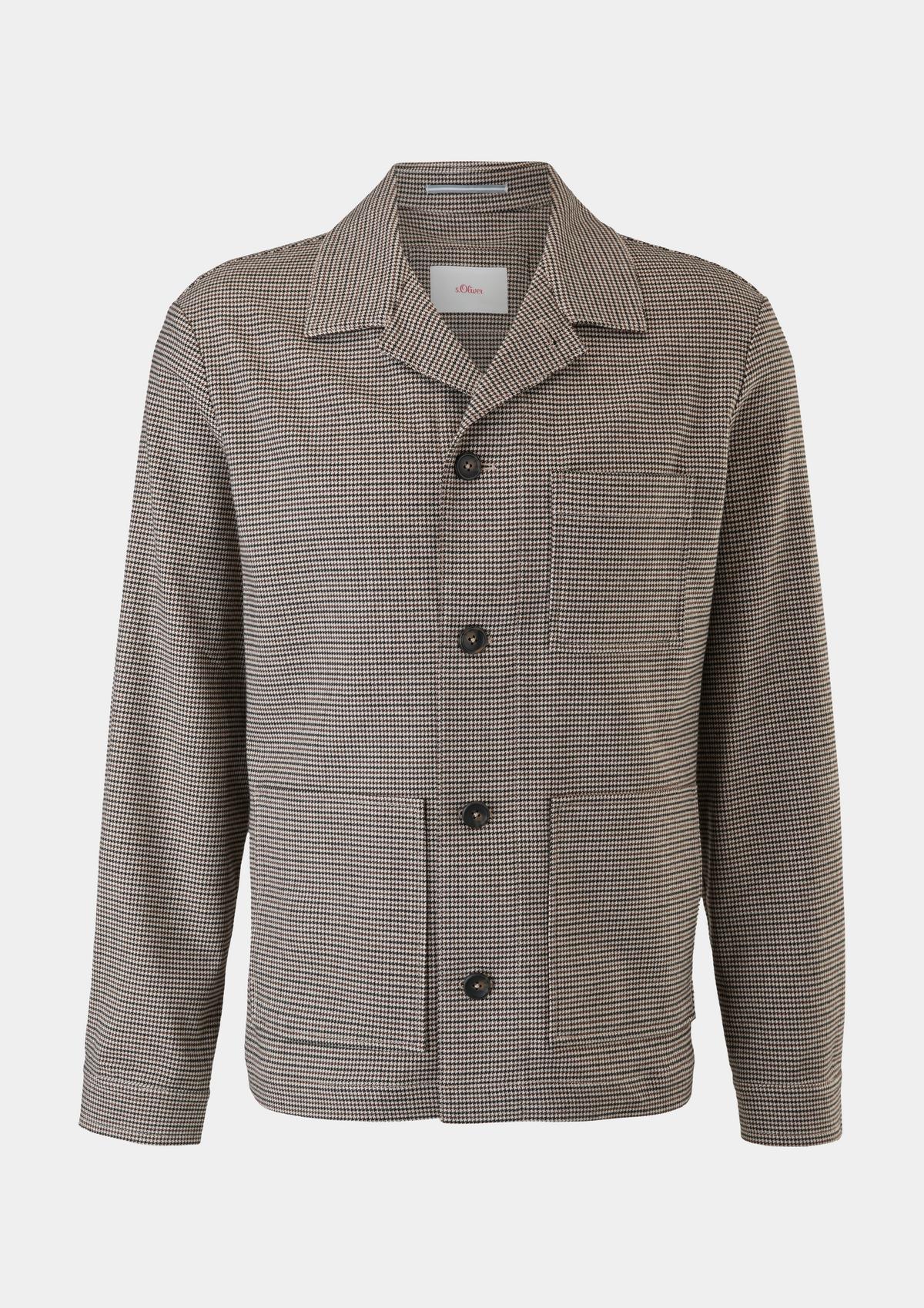 s.Oliver Overshirt mit Hahnentrittmuster