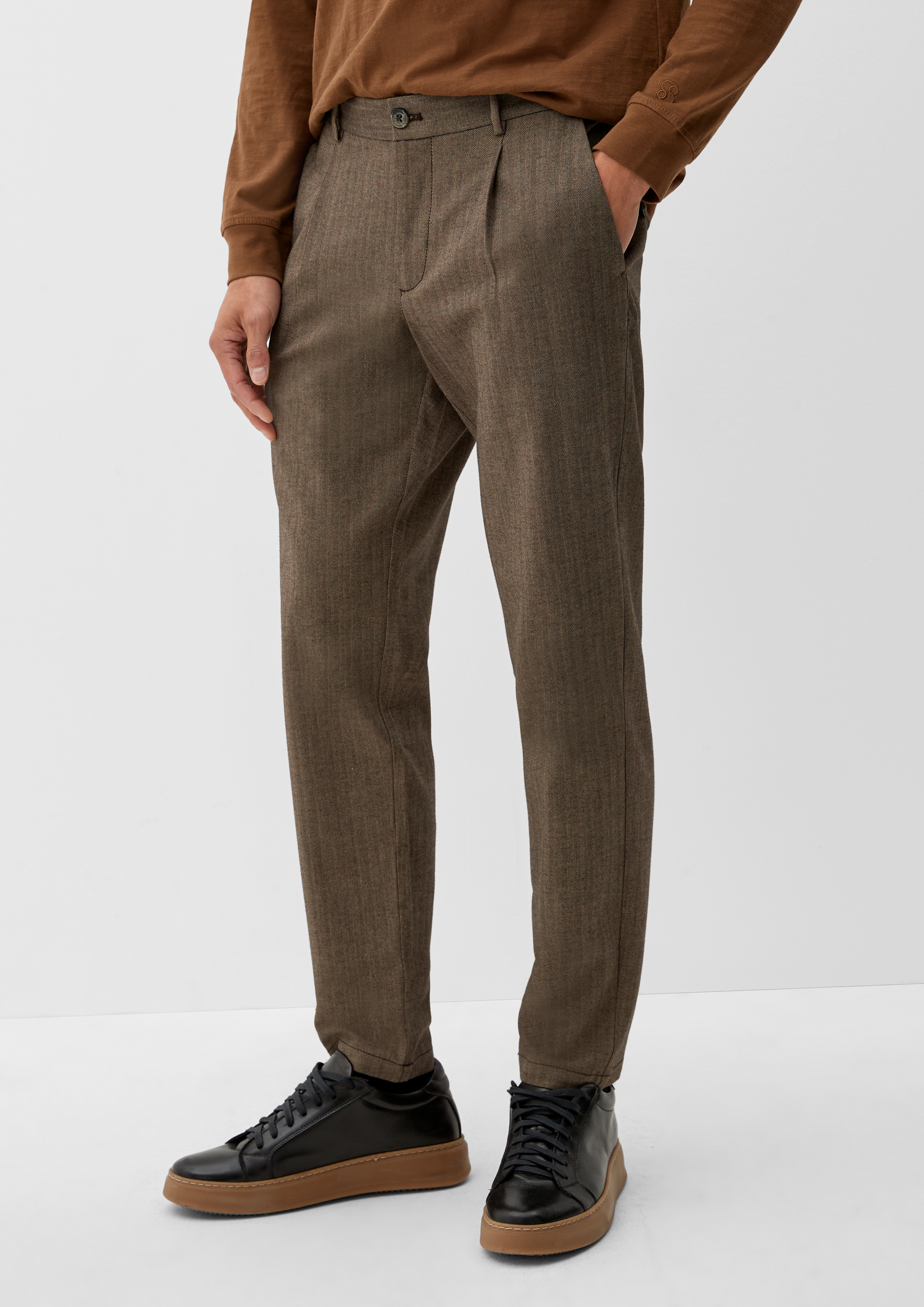 Hose aus Viskosestretch - mokka | s.Oliver 