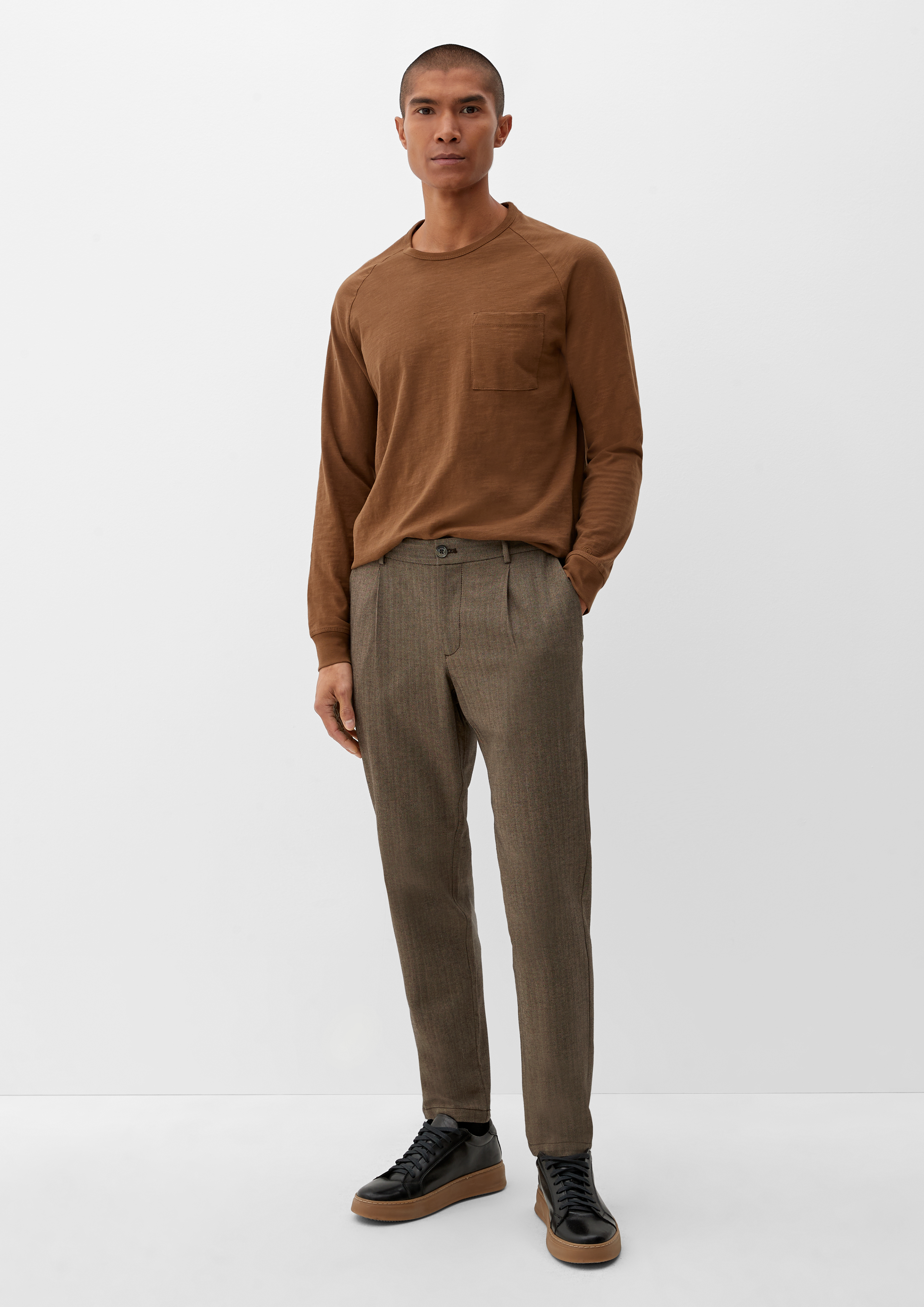 Hose aus Viskosestretch - mokka | s.Oliver 