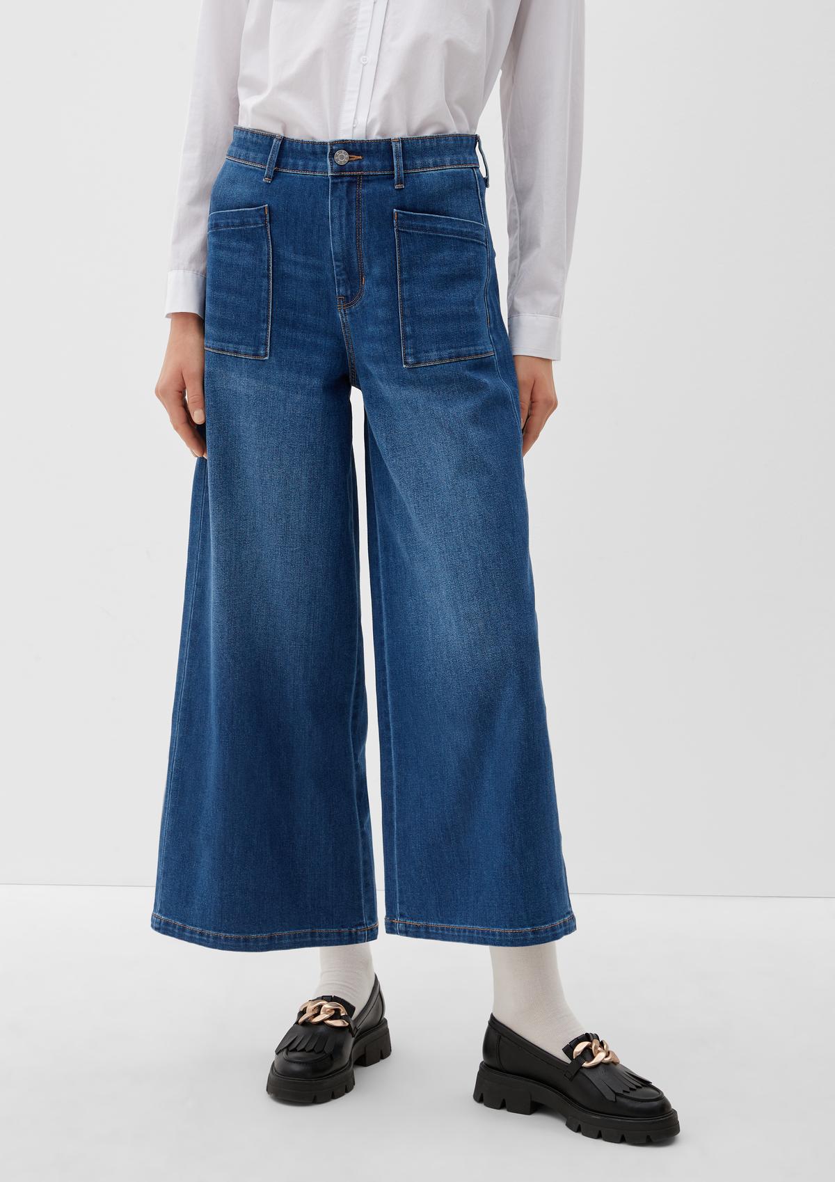 Jeans-Culotte Suri High / - Regular Wide s. Oliver Fit Rise | dunkelblau Leg / 