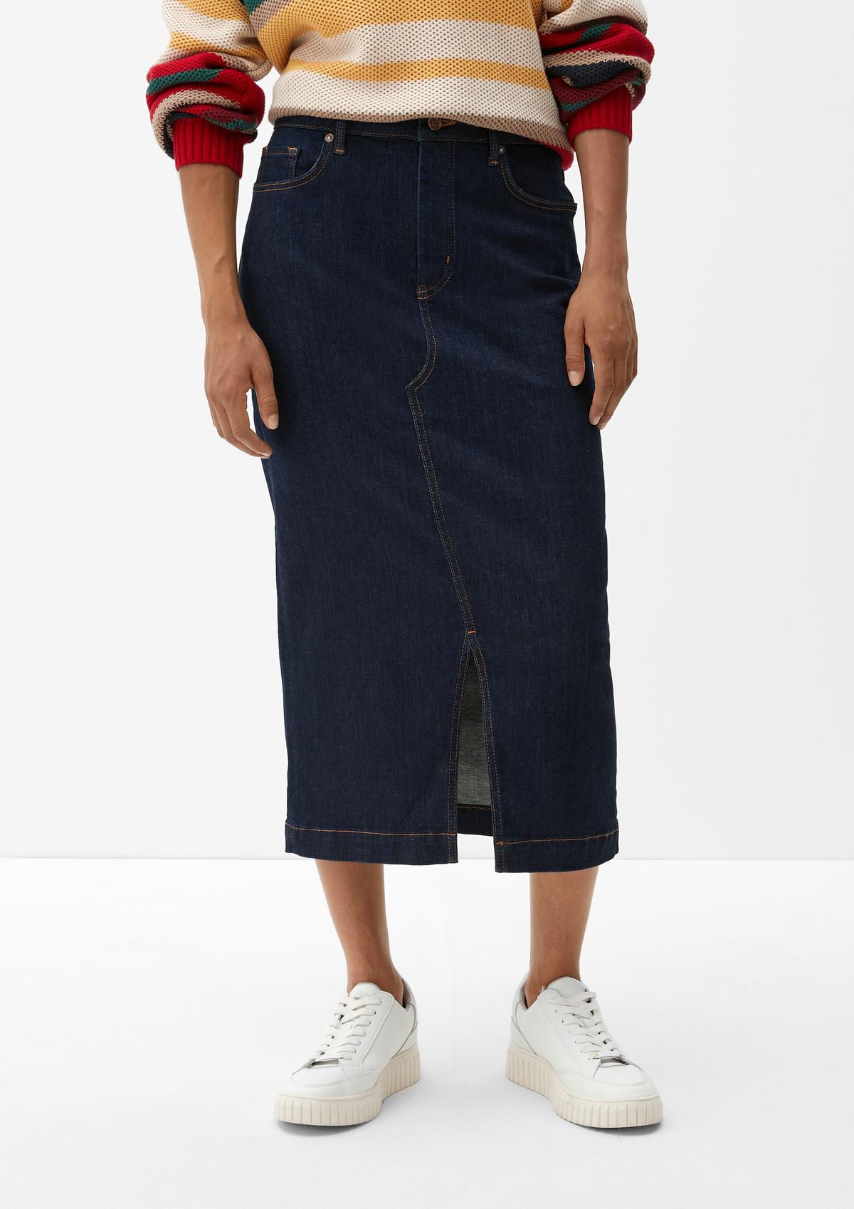 s.Oliver High-waisted denim skirt