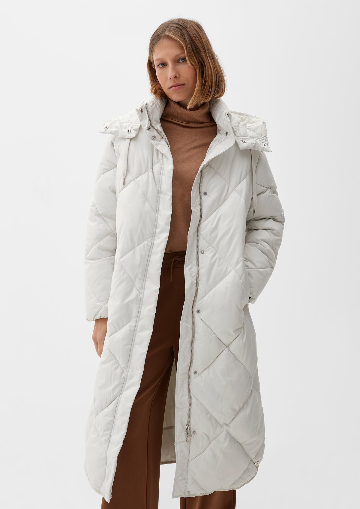Coat with quilting