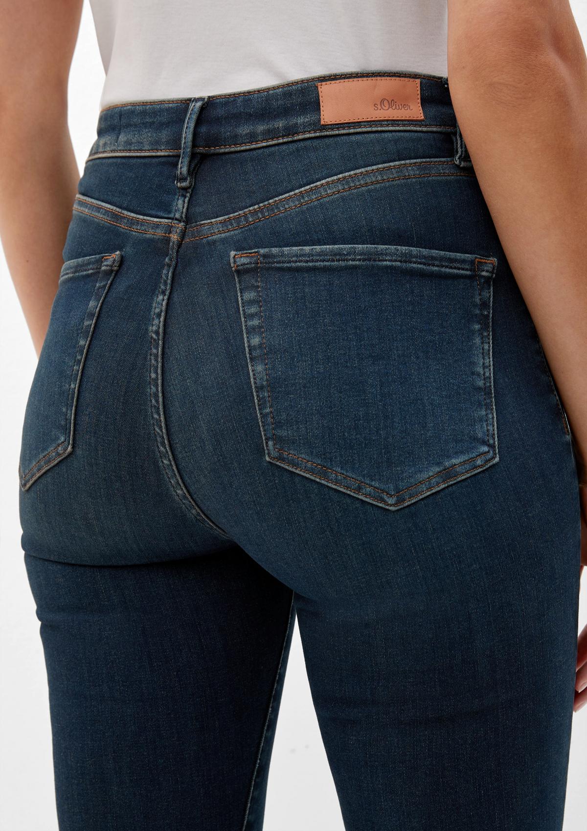 s.Oliver Skinny: oprijete jeans hlače spranega videza