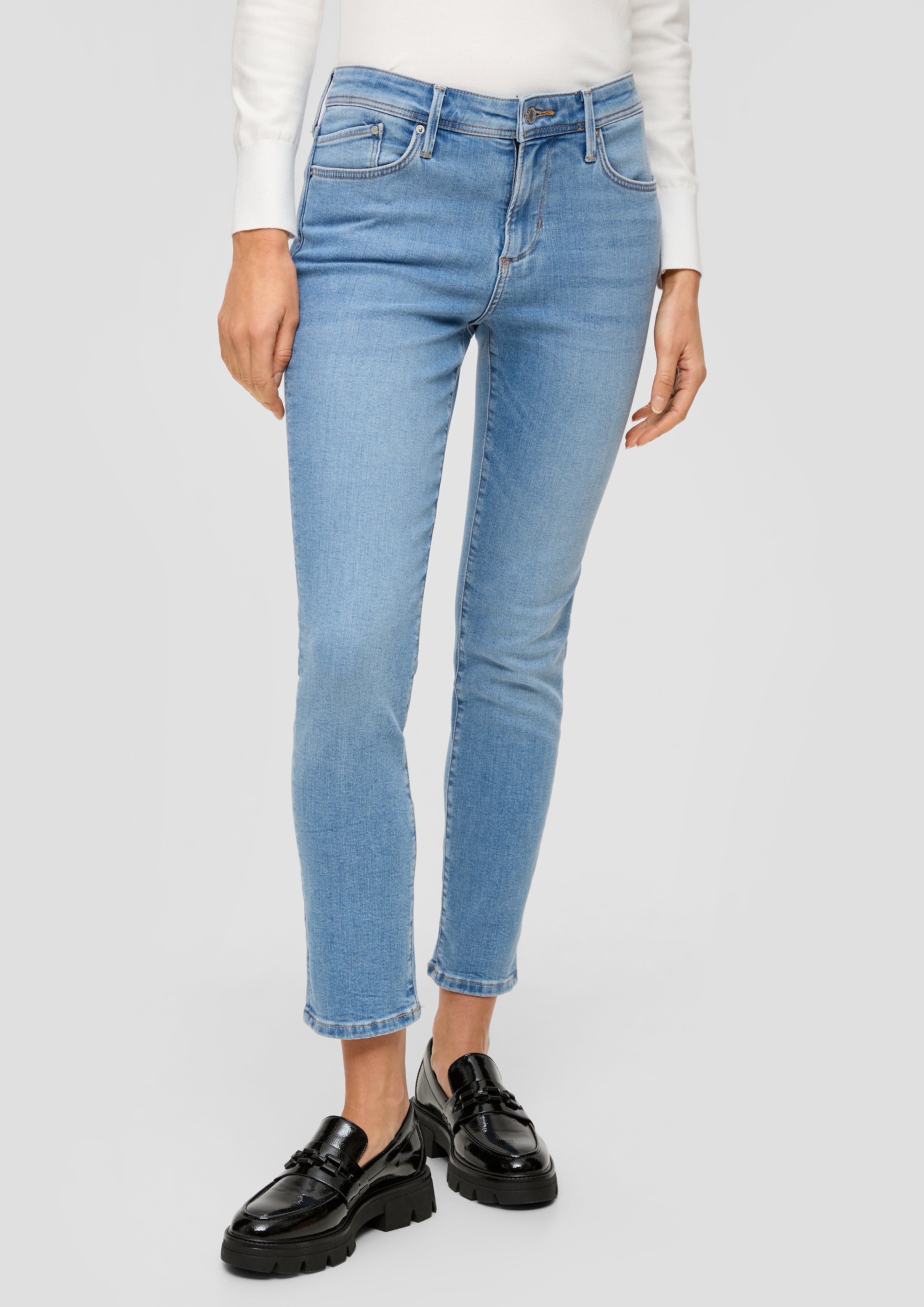 Slim fit cropped jeans sky blue s.Oliver