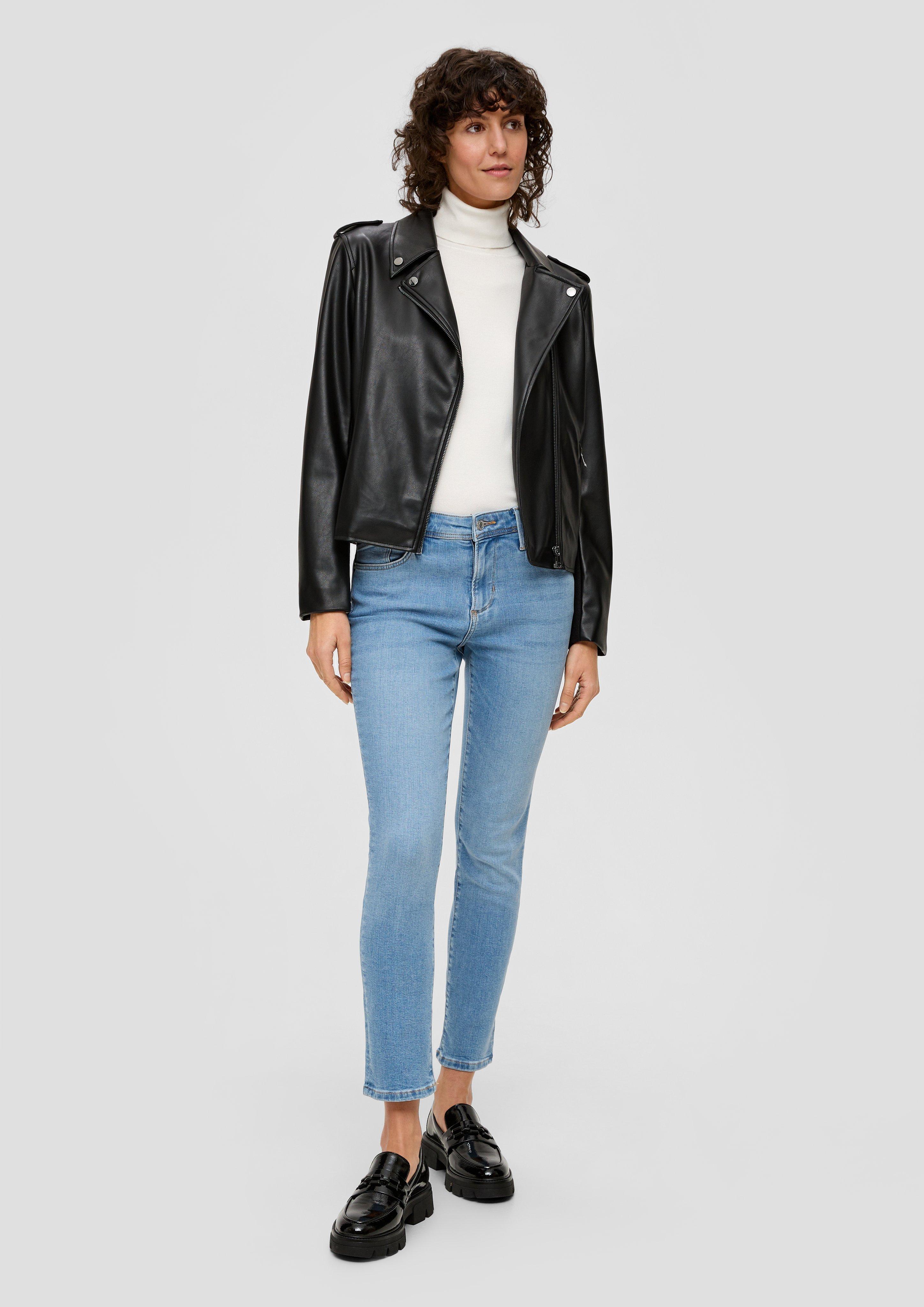 Slim fit: cropped jeans - sky blue | s.Oliver