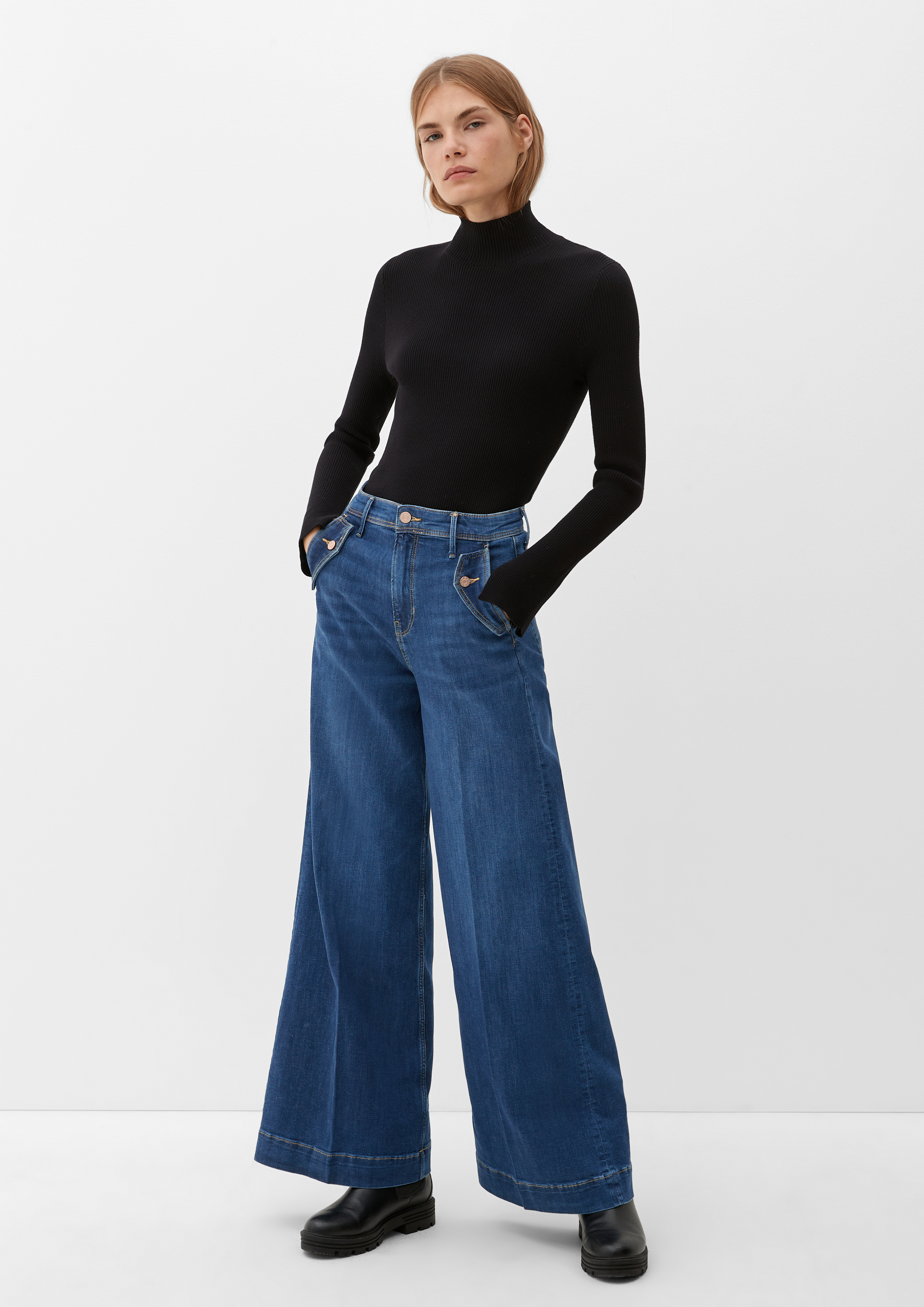 Oliver Mid Wash Low Waist Wide Leg Jeans – Beginning Boutique US