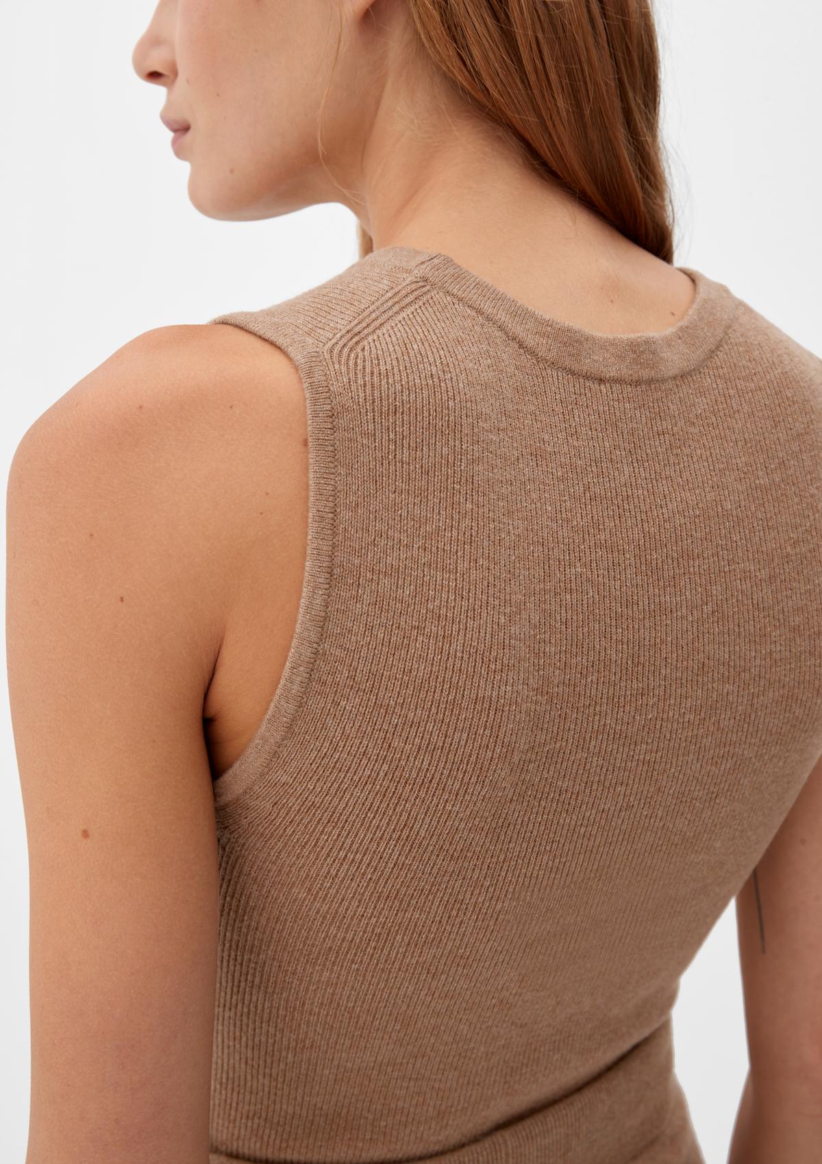s.Oliver Sleeveless top with cashmere