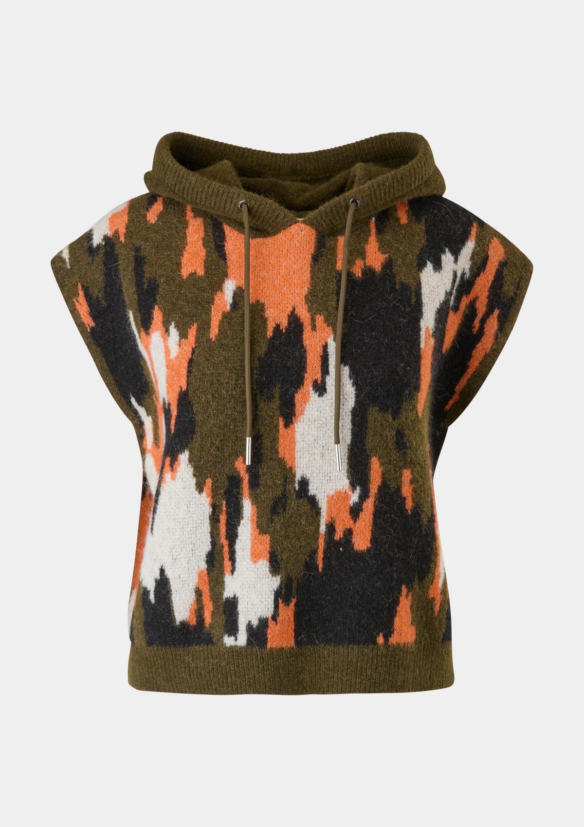 s.Oliver Sleeveless jumper with a jacquard pattern