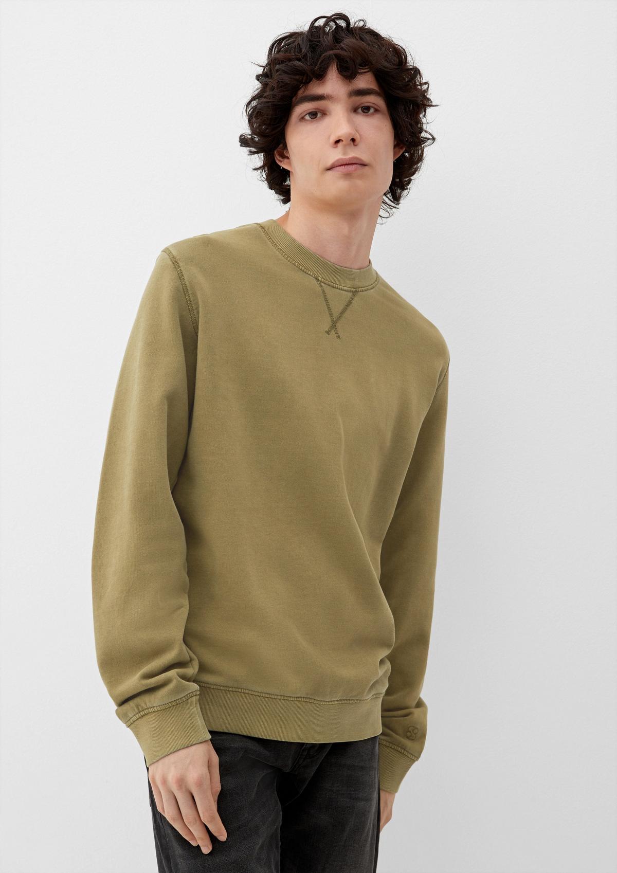 Sweater mit Crew Neck - gelb