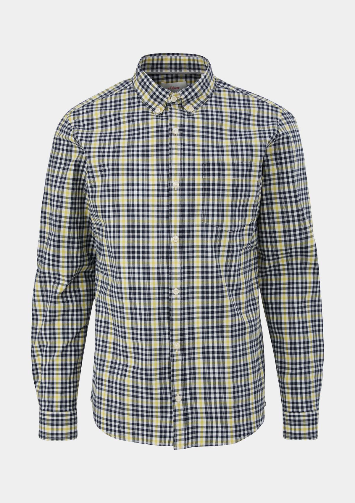s.Oliver Slim: Hemd mit Button-down-Kragen