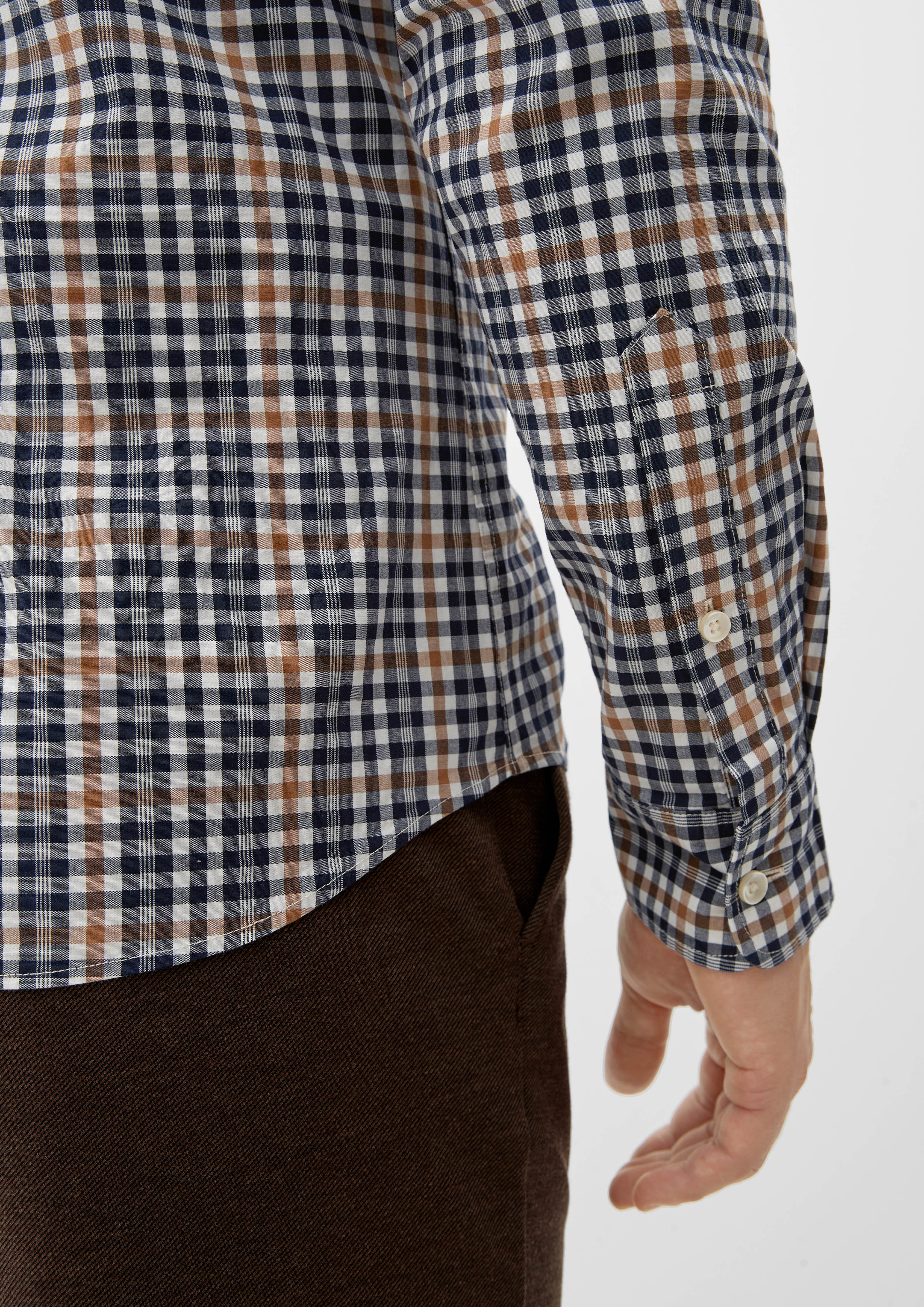 Slim Hemd mit ButtondownKragen navy s.Oliver