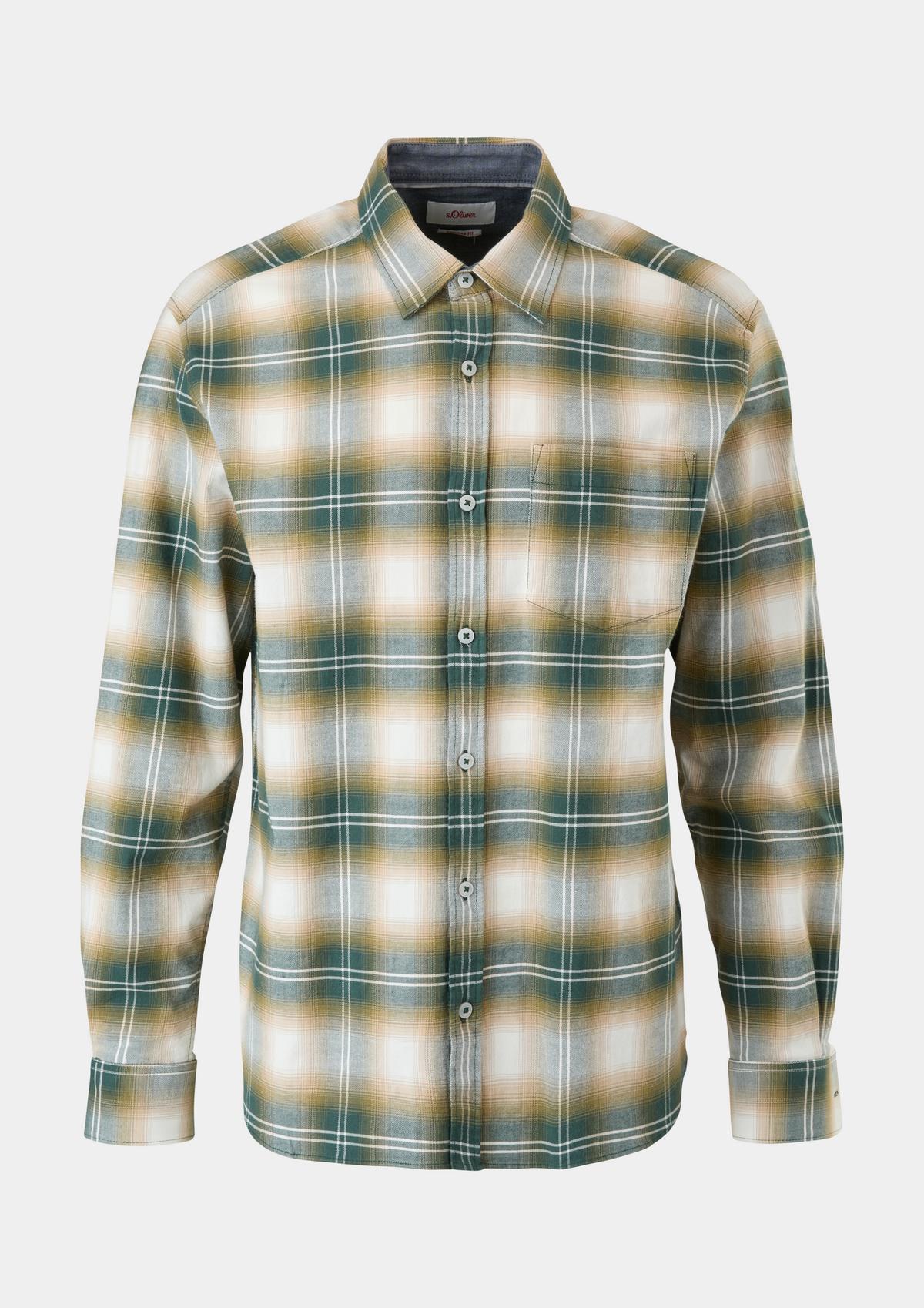 s.Oliver Regular: check flannel shirt