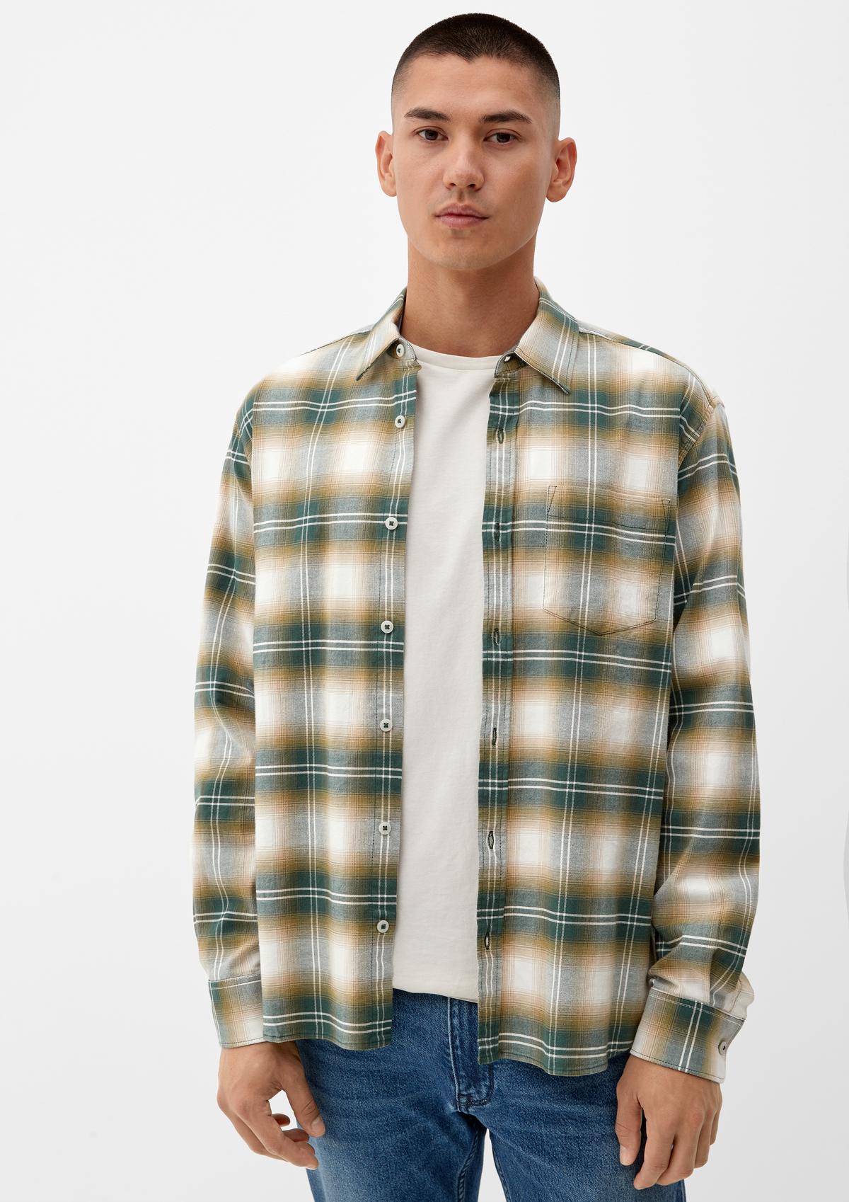 s.Oliver Regular: check flannel shirt