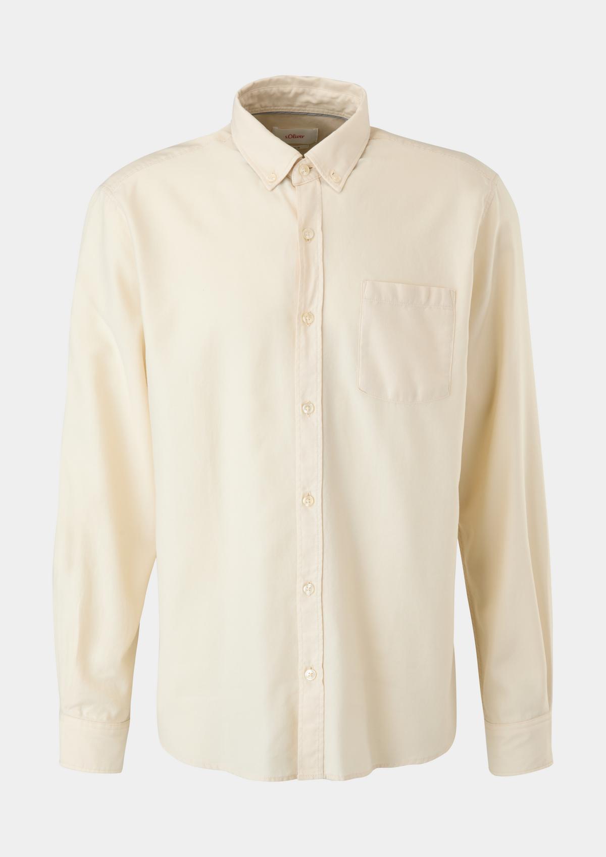 s.Oliver Regular: Hemd in Chambray-Qualität