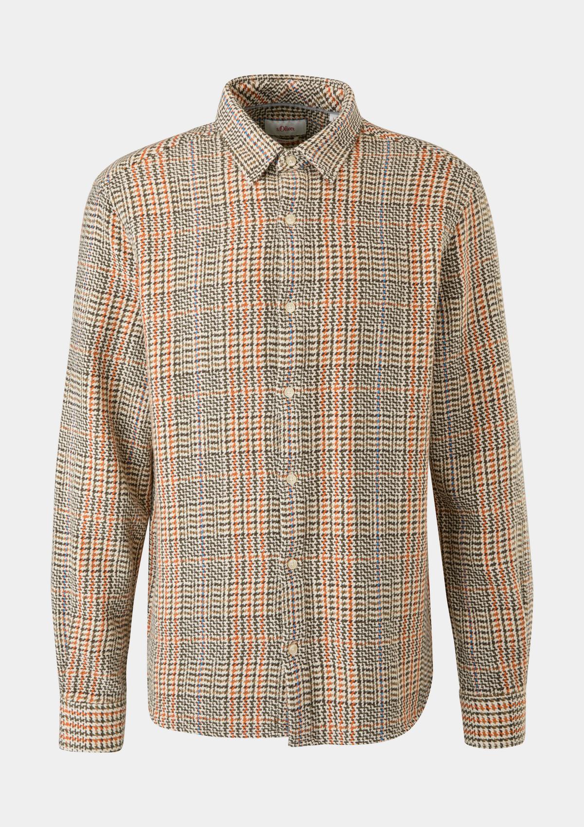 s.Oliver Regular : chemise en twill à carreaux