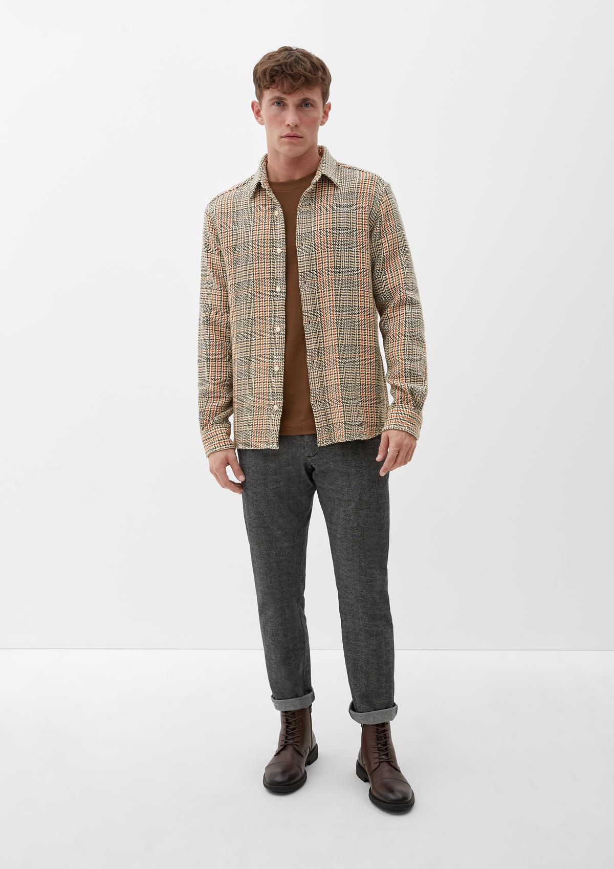 s.Oliver Regular : chemise en twill à carreaux