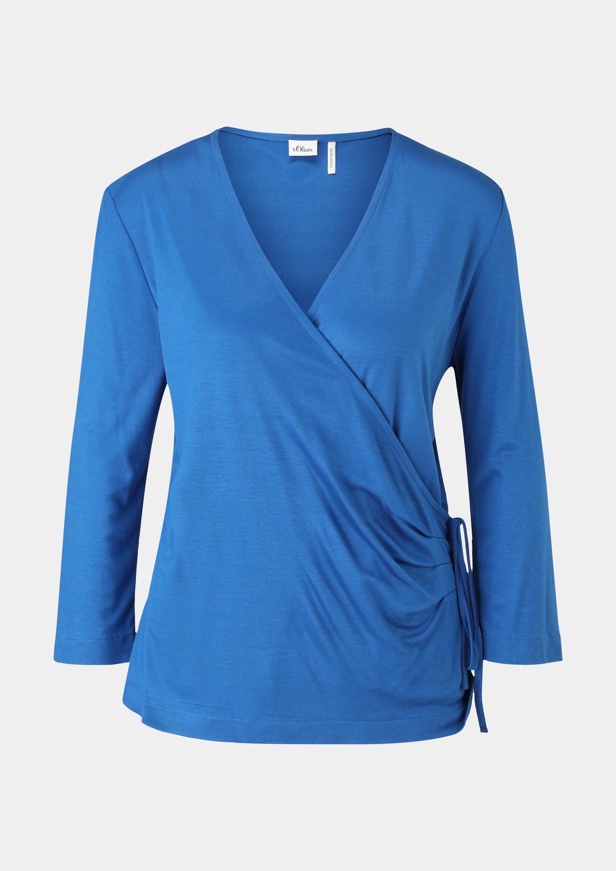 s.Oliver Viscose top in a wrap-over look