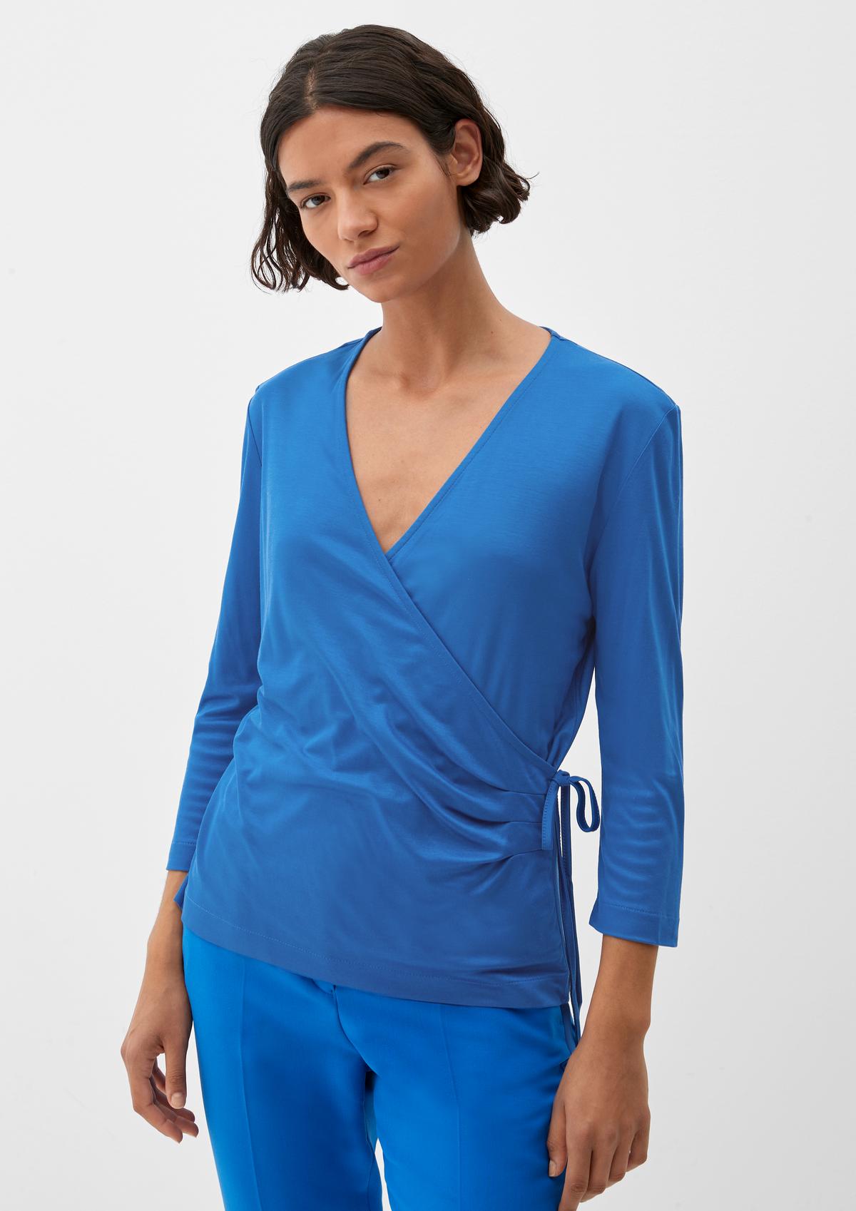 s.Oliver Viscose top in a wrap-over look
