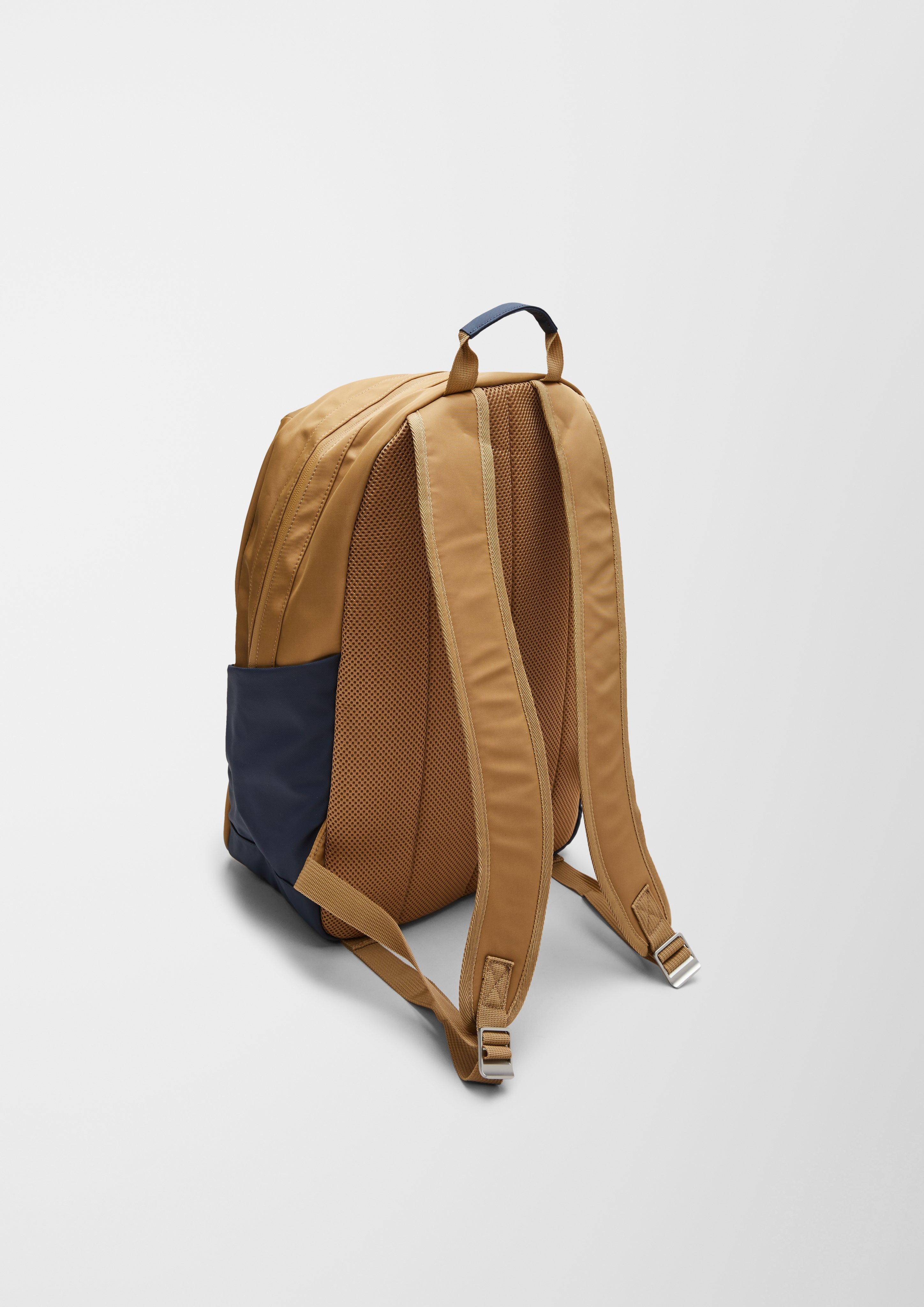 Nylon rucksack with laptop compartment deep blue s.Oliver